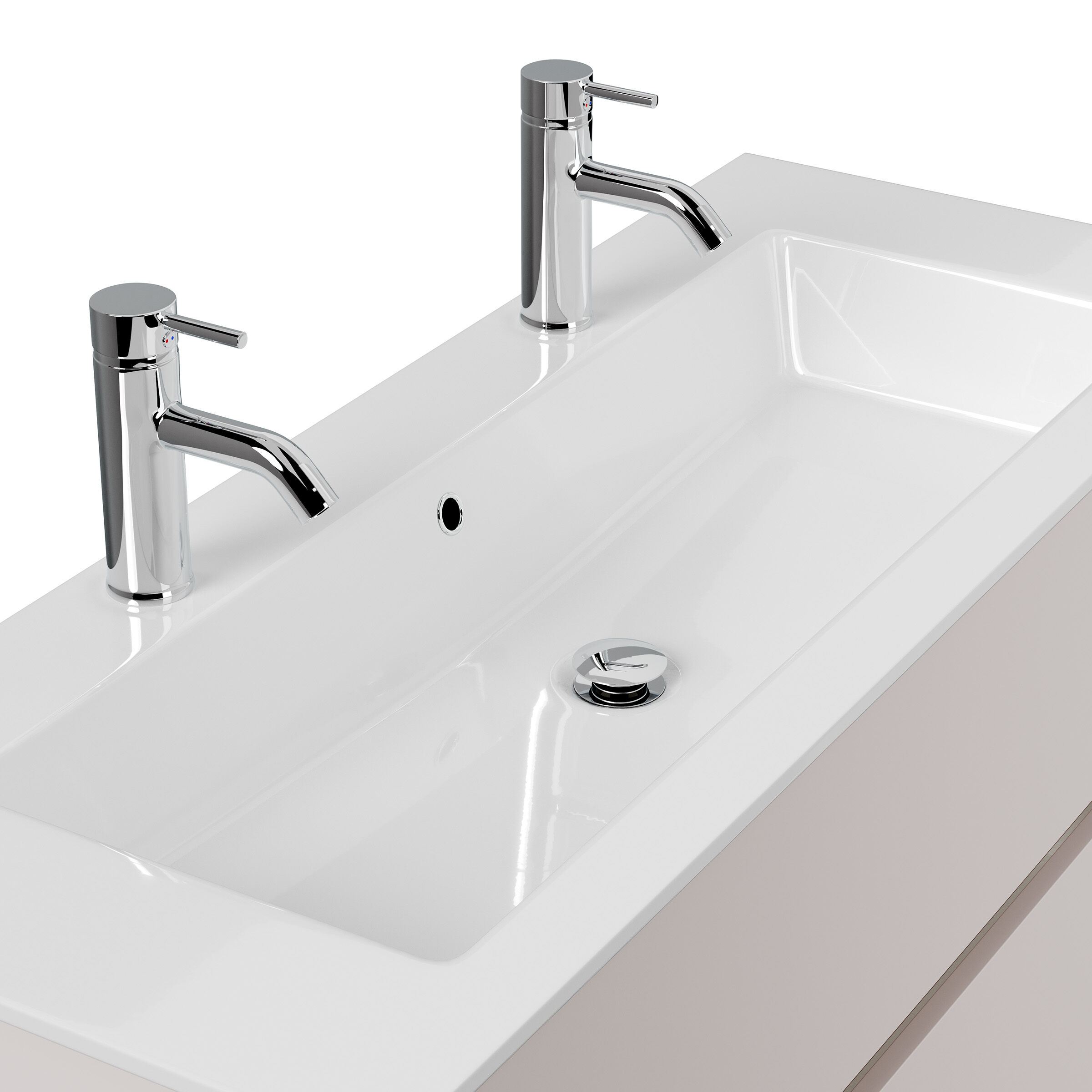 Doppelbadmöbel Taifun mit Waschtisch 120 cm 2 Greifraum SoftClose Auszüge eiche
