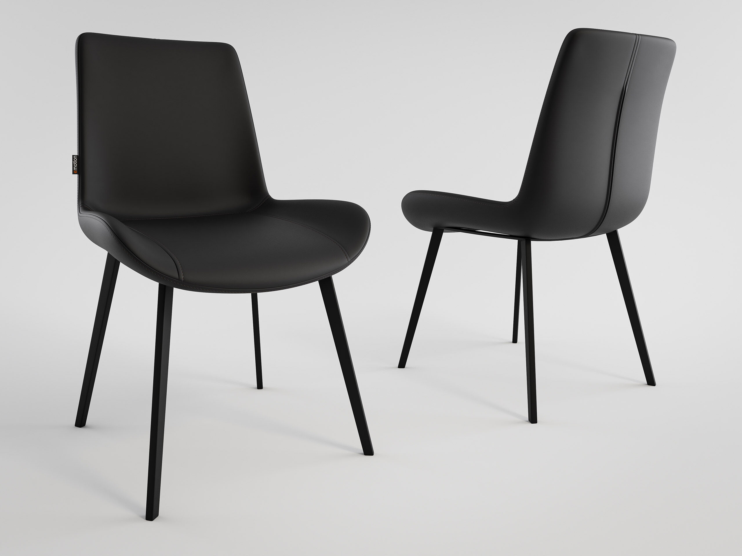 2er Set Esszimmerstuhl Design Küchenstuhl Chase Kunstleder hellgrau Metallbeine