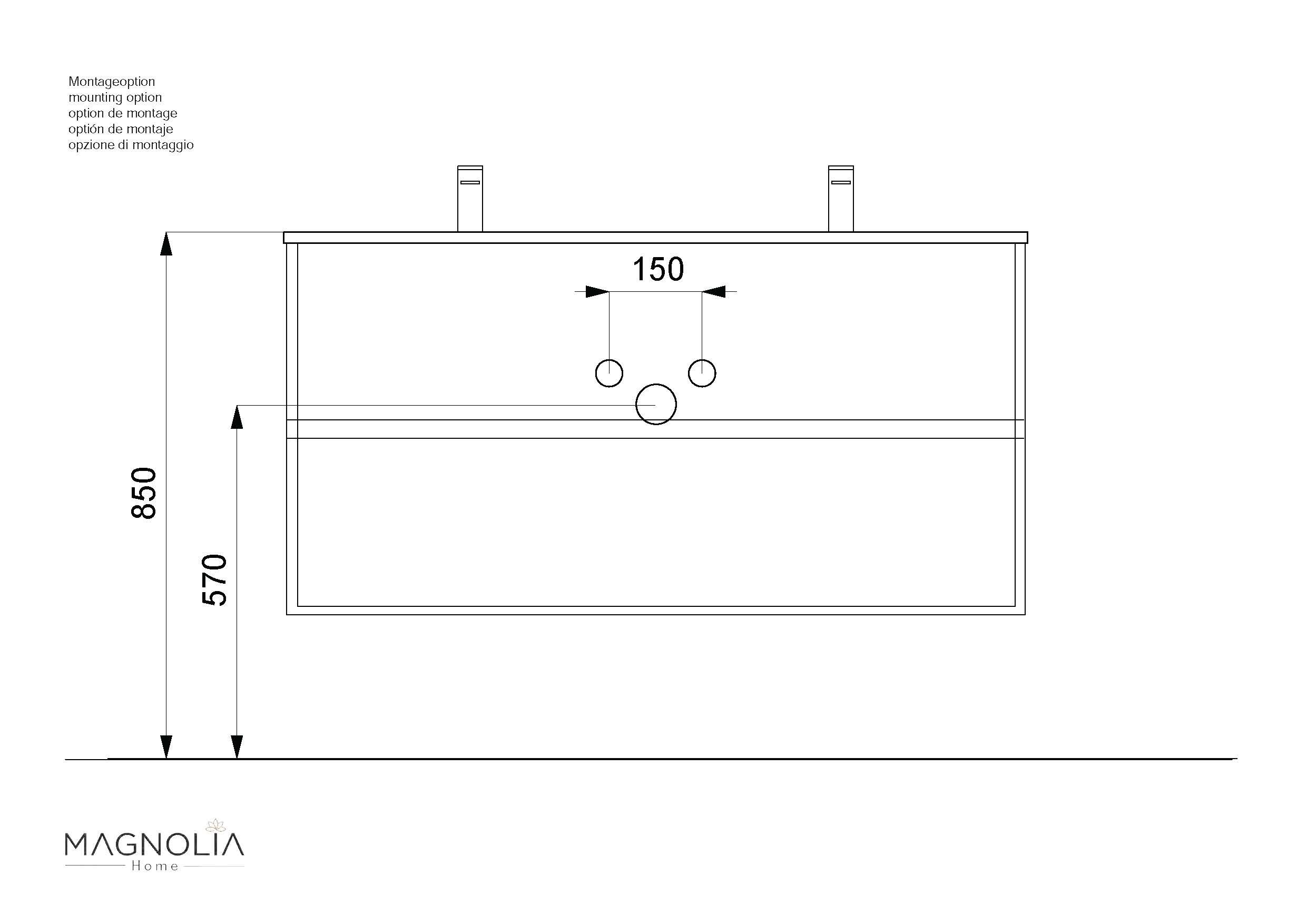 Doppel-Badmöbel Set Taifun 3tlg. 120 cm mit Spiegelschrank & Hochschrank weiß 