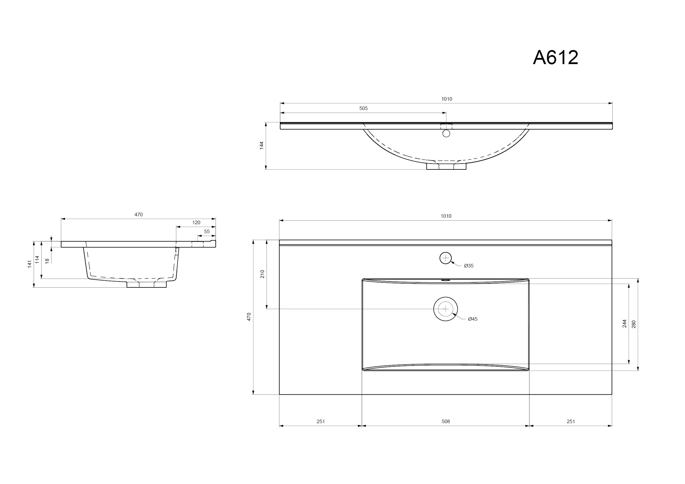Badmöbel Set Taifun 4tlg. 100 cm mit Spiegelschrank & 2x Seitenschrank weiß Hgl
