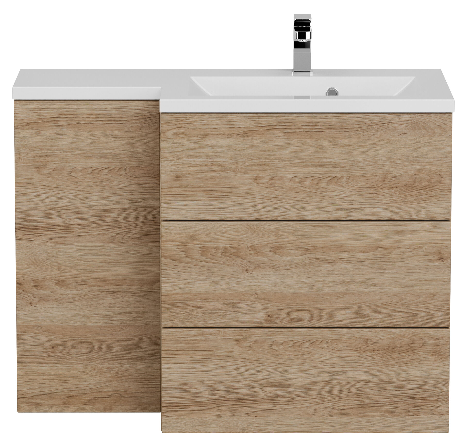 Badblock Adelia links SoftClose weiss hochglanz