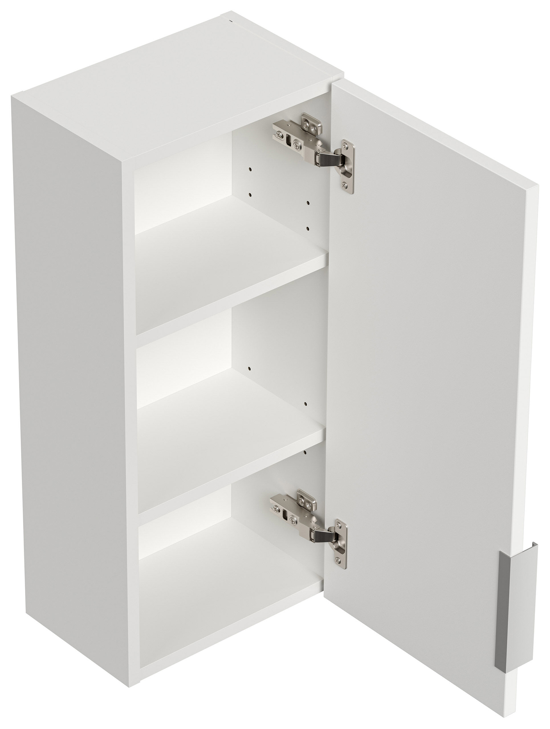 Badschrank 2er Set Vega zur Wandmontage Weiss Hgl / Weiss Matt