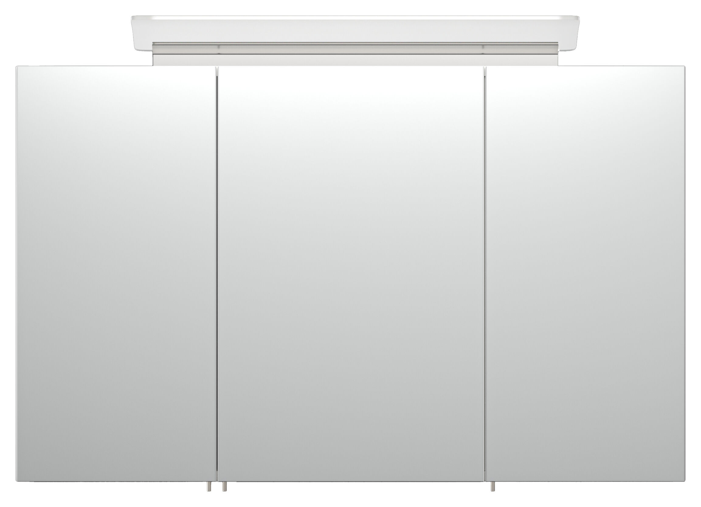 Spiegelschrank 100cm inkl. Design LED-Lampe und Glasböden beton