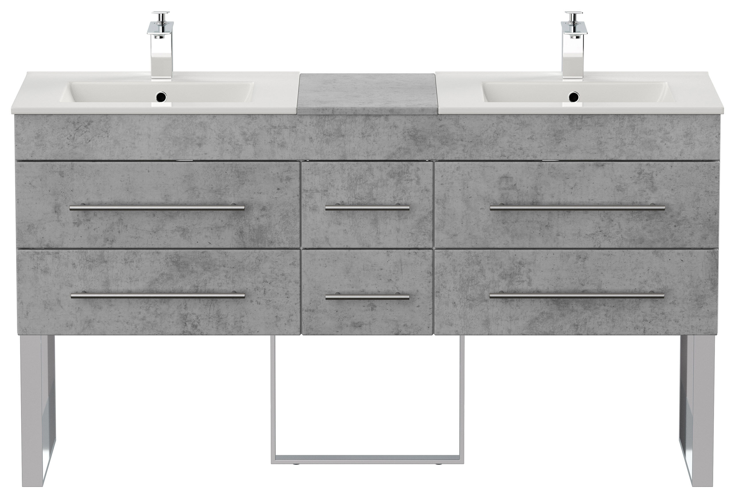 Stand Badmöbel Roma XL SoftClose weiss hochglanz