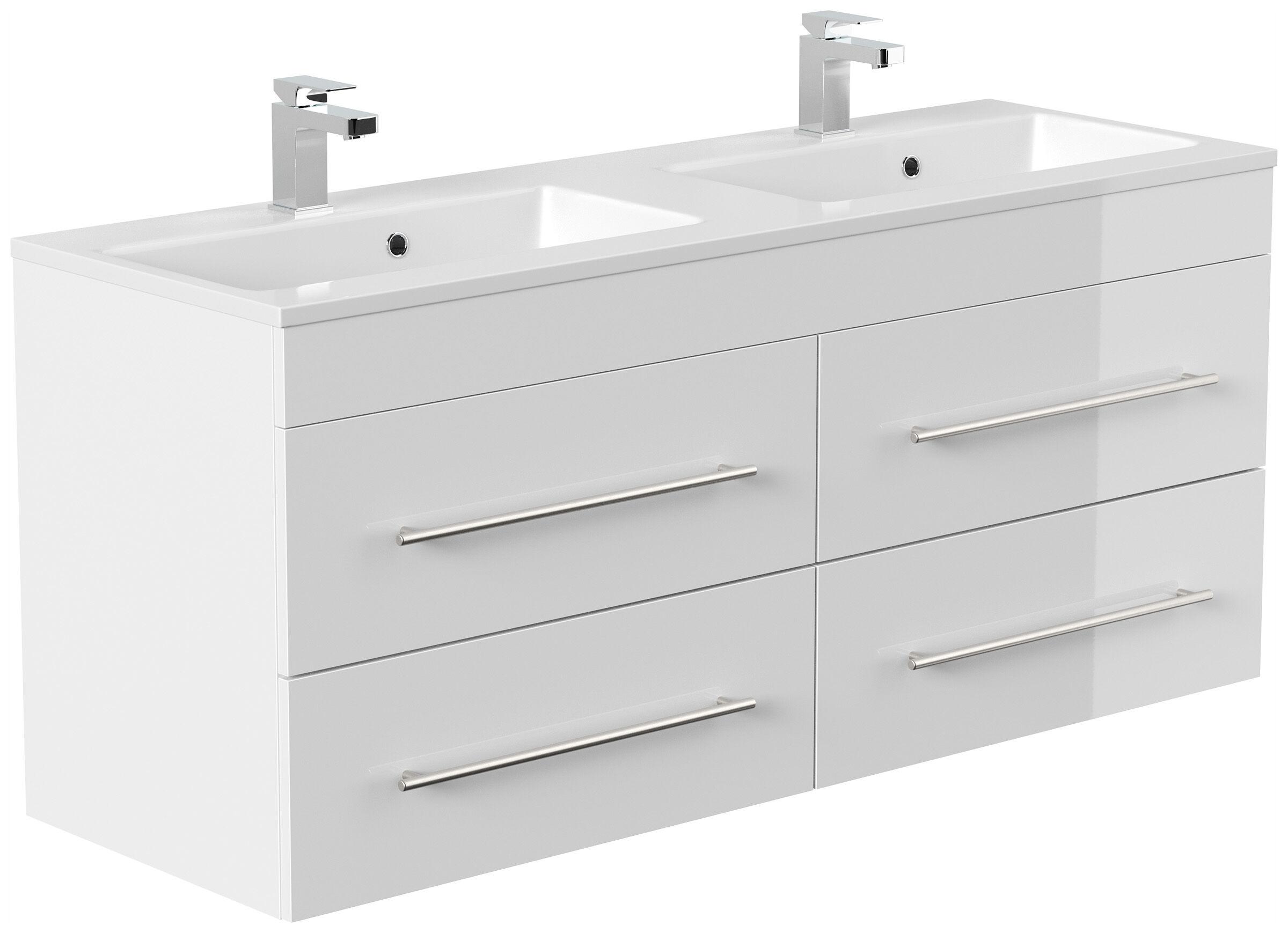 Badmöbel Firenze 140 SoftClose weiss hochglanz