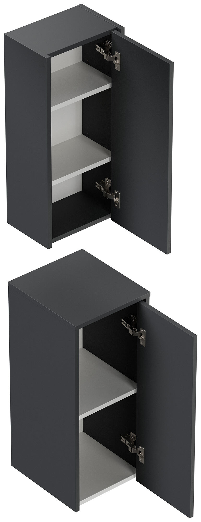 Badschrank 2er Set Taifun zur Wandmontage grafit