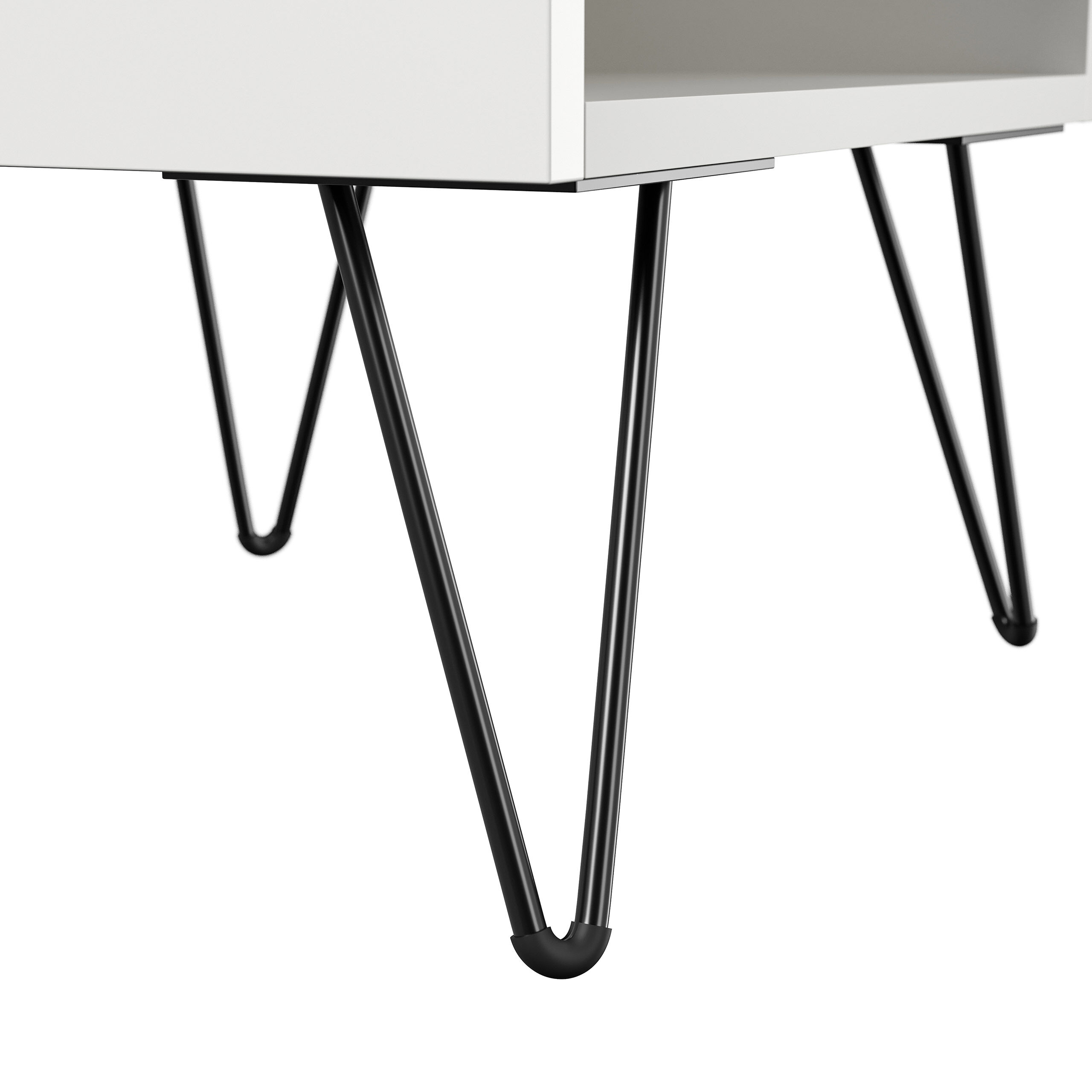 Raumwunder XXL Sideboard Kommode Heros 200cm 4 SoftClose 2 Türen Weiß hochglanz