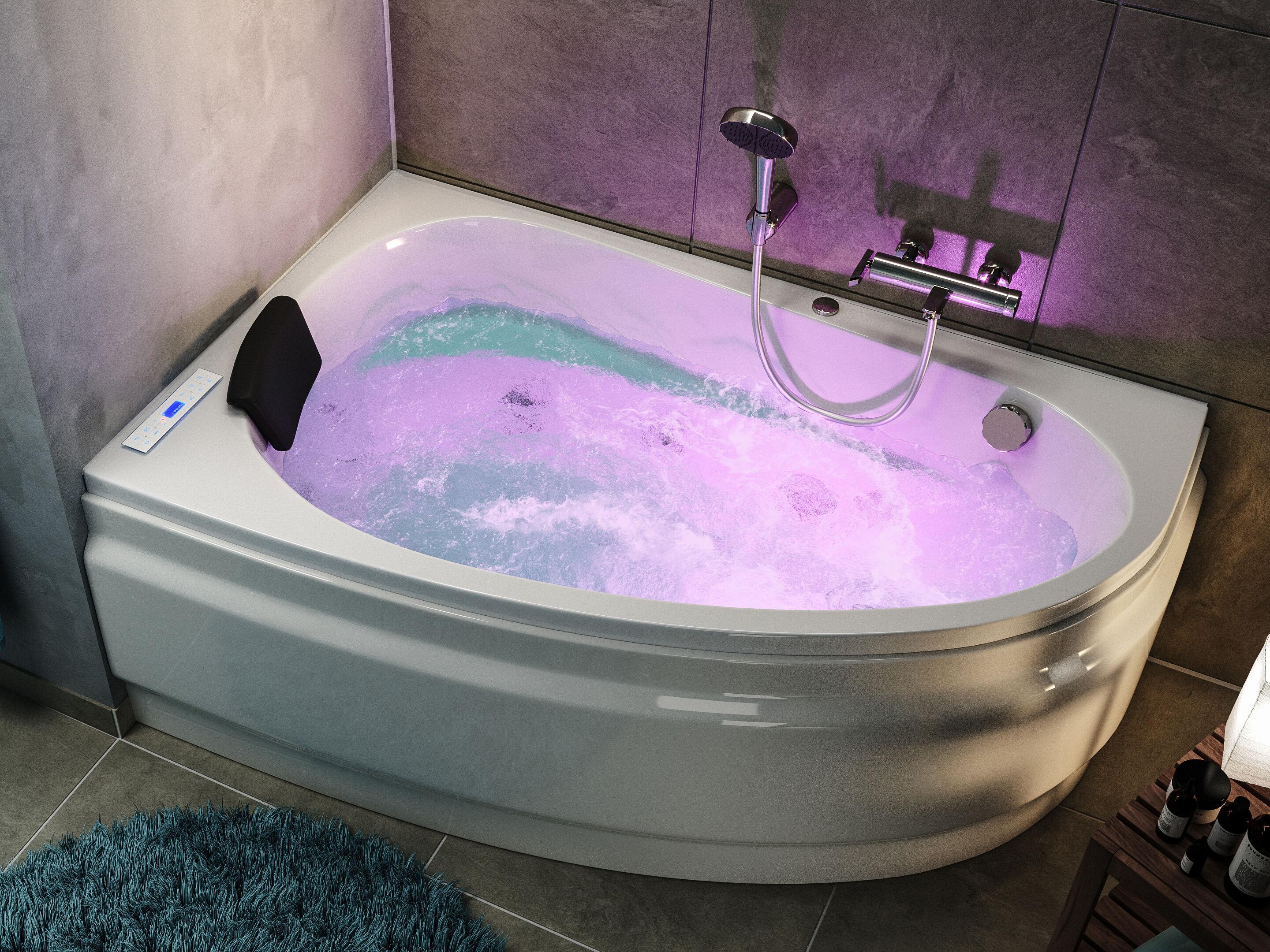 Stardust links Whirlpool Set ohne Armatur