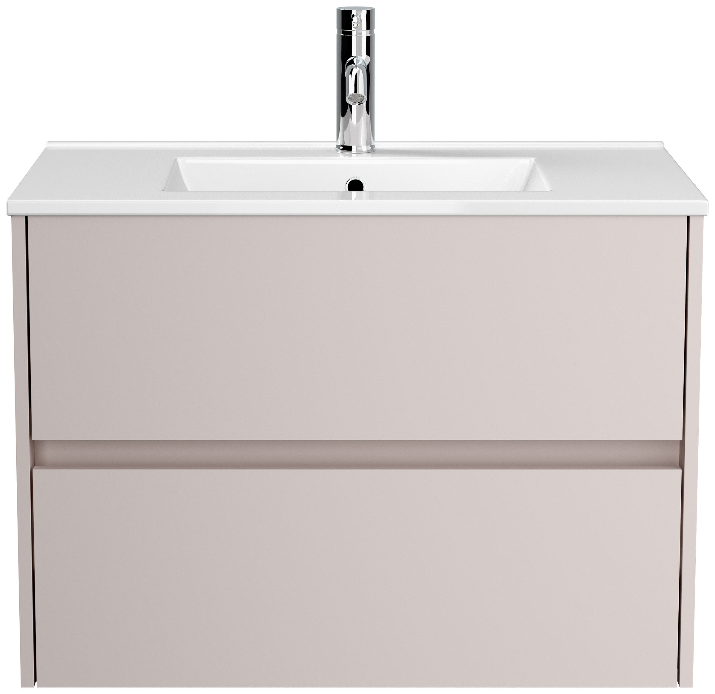 Badmöbel Taifun & Waschtisch 80 cm 2 Greifraum SoftClose Auszüge Kaschmir