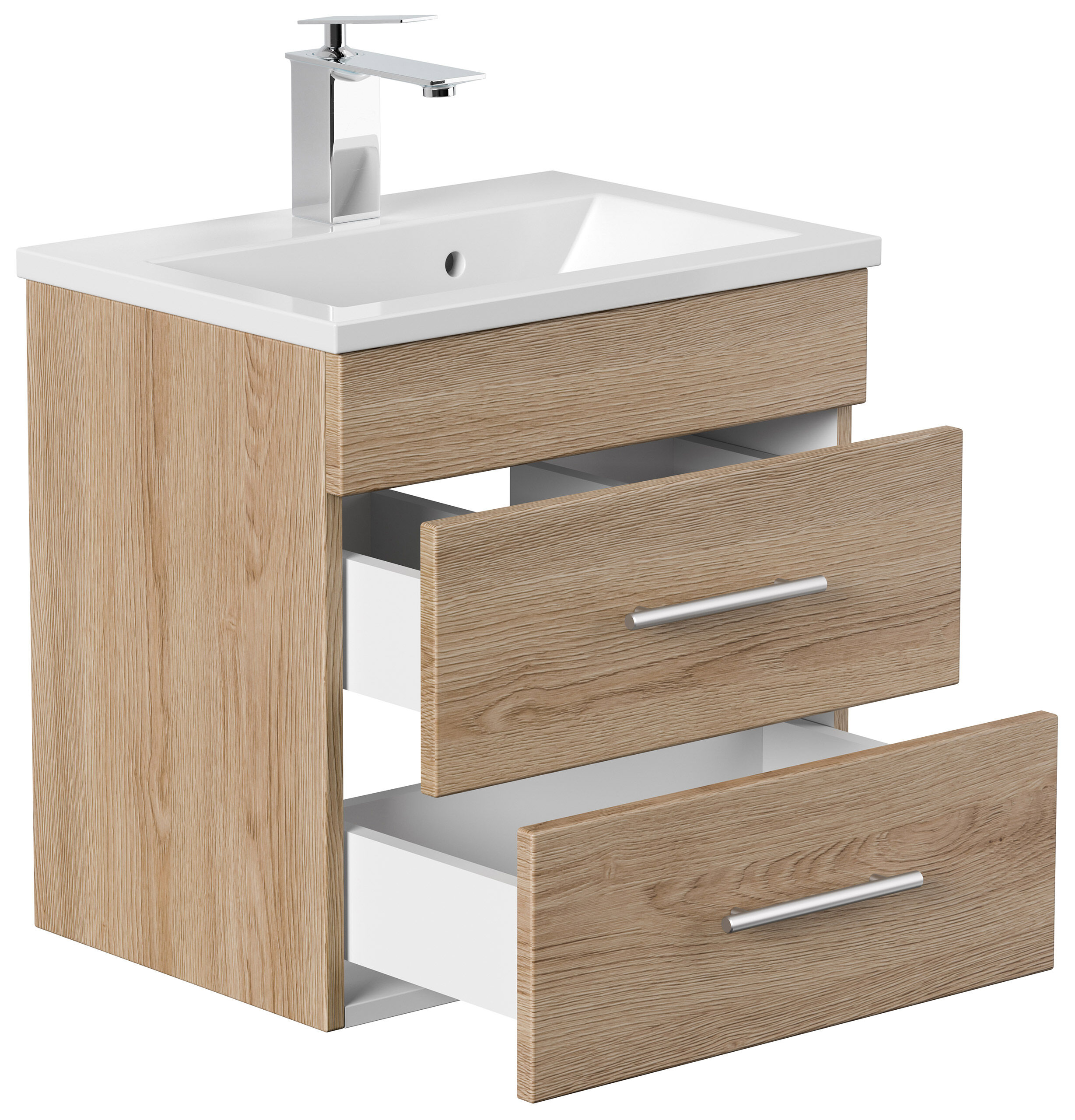 Badmöbel Mars 500 SlimLine SoftClose eiche hell