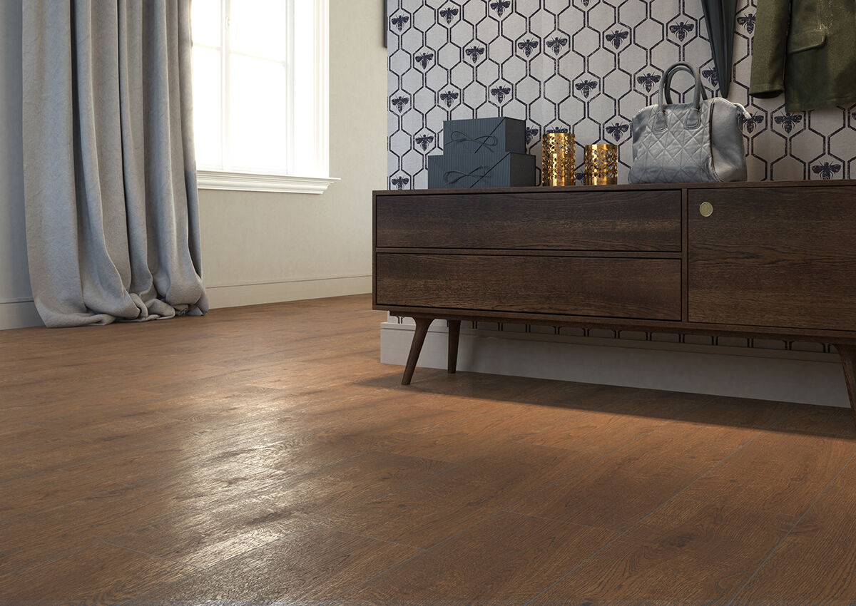 Bodenfliesen Royalwood 20x60 cm braun