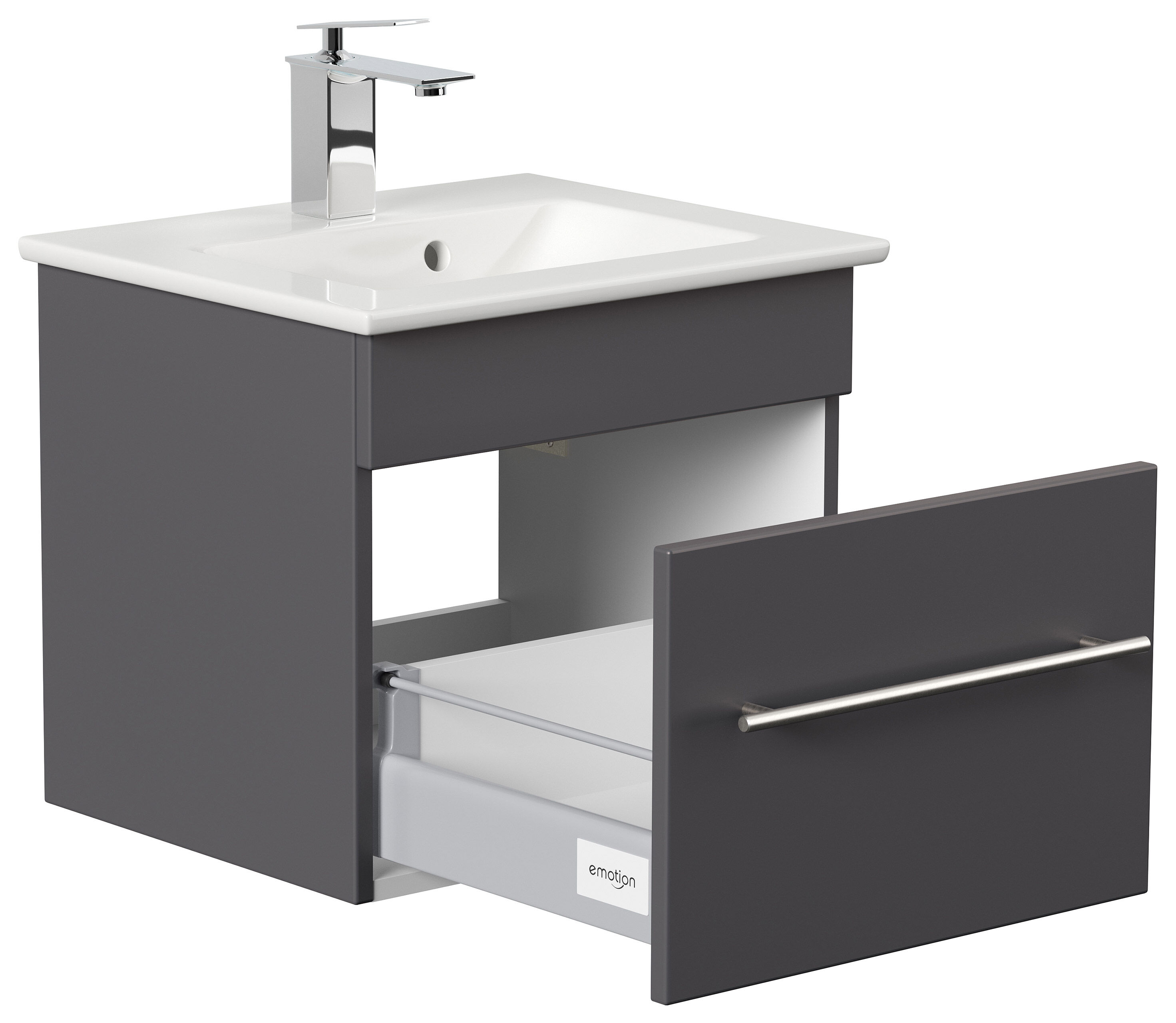 Badmöbel mit Villeroy & Boch Venticello Waschbecken 50 cm anthrazit