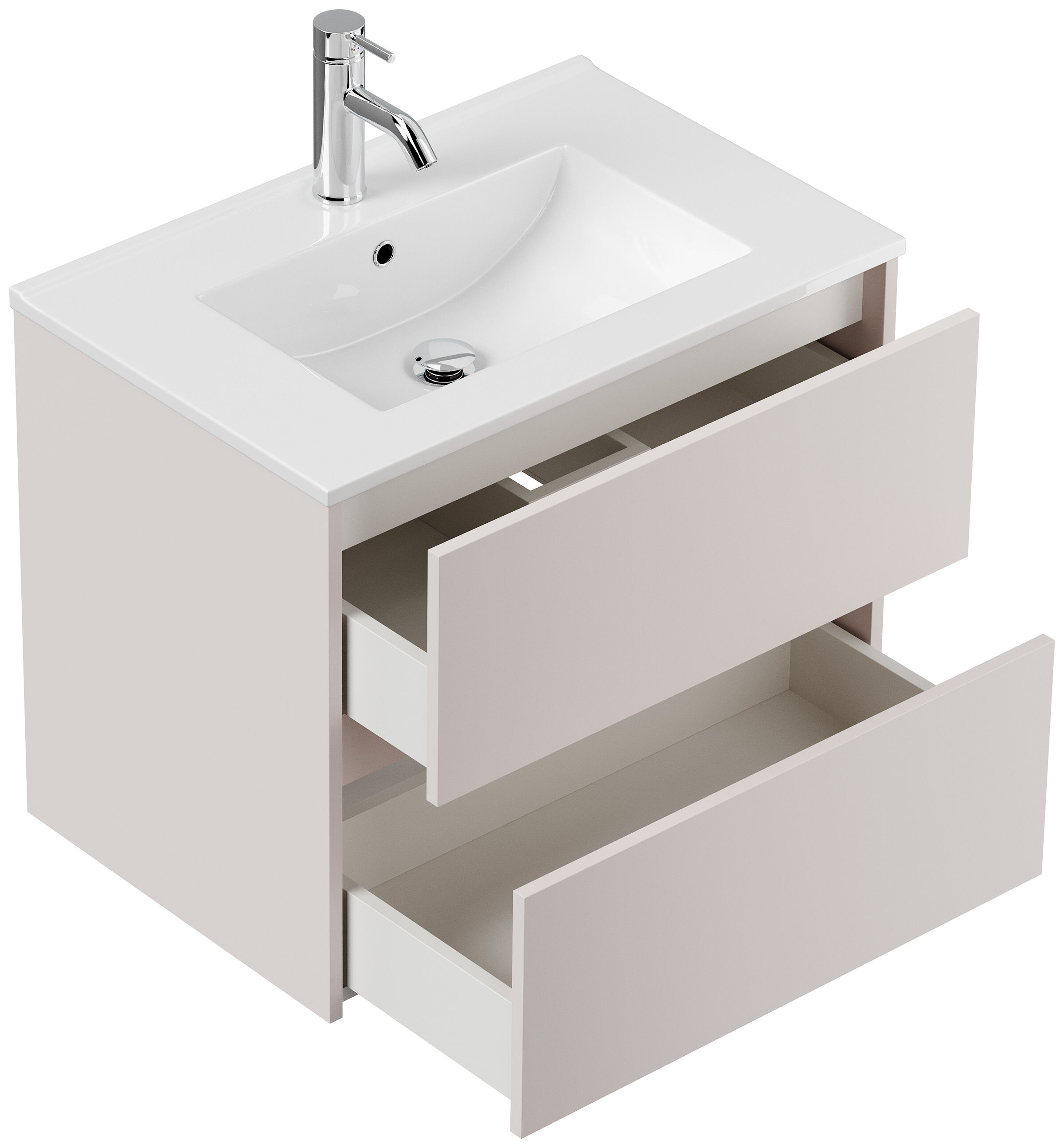 Badmöbel Taifun & Waschtisch 70 cm 2 Greifraum SoftClose Auszüge Kaschmir