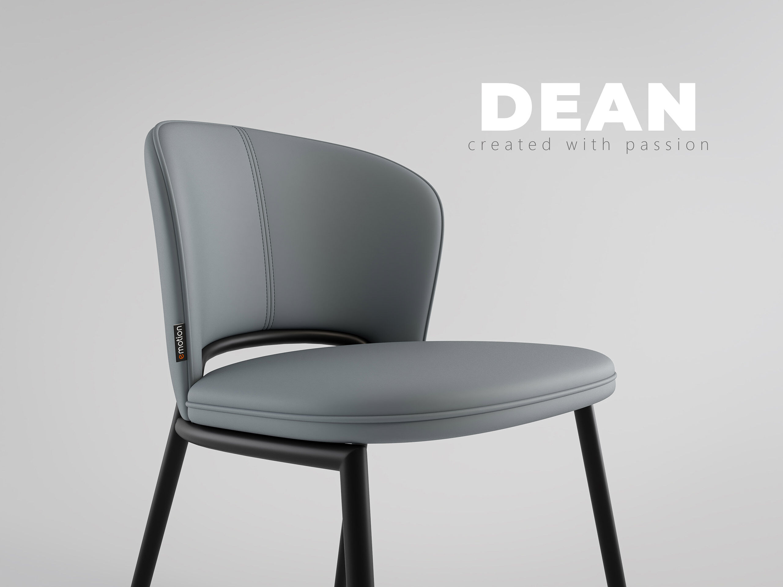 2er Set Esszimmerstuhl Design Küchenstuhl Dean Kunstleder creme Metallbeine