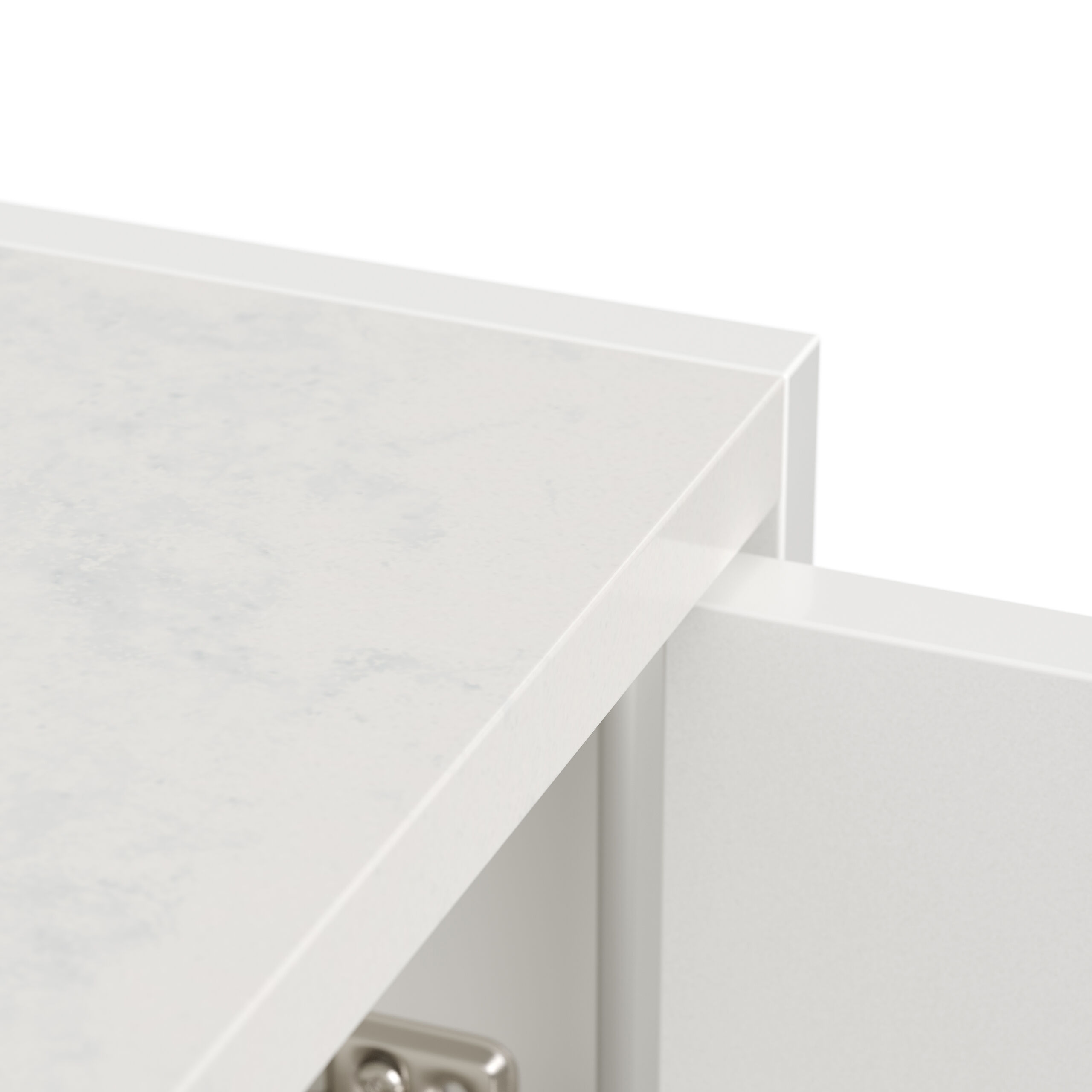 Raumwunder Sideboard Kommode Cronos XL Quarztop Softclose flexible Böden weiß 