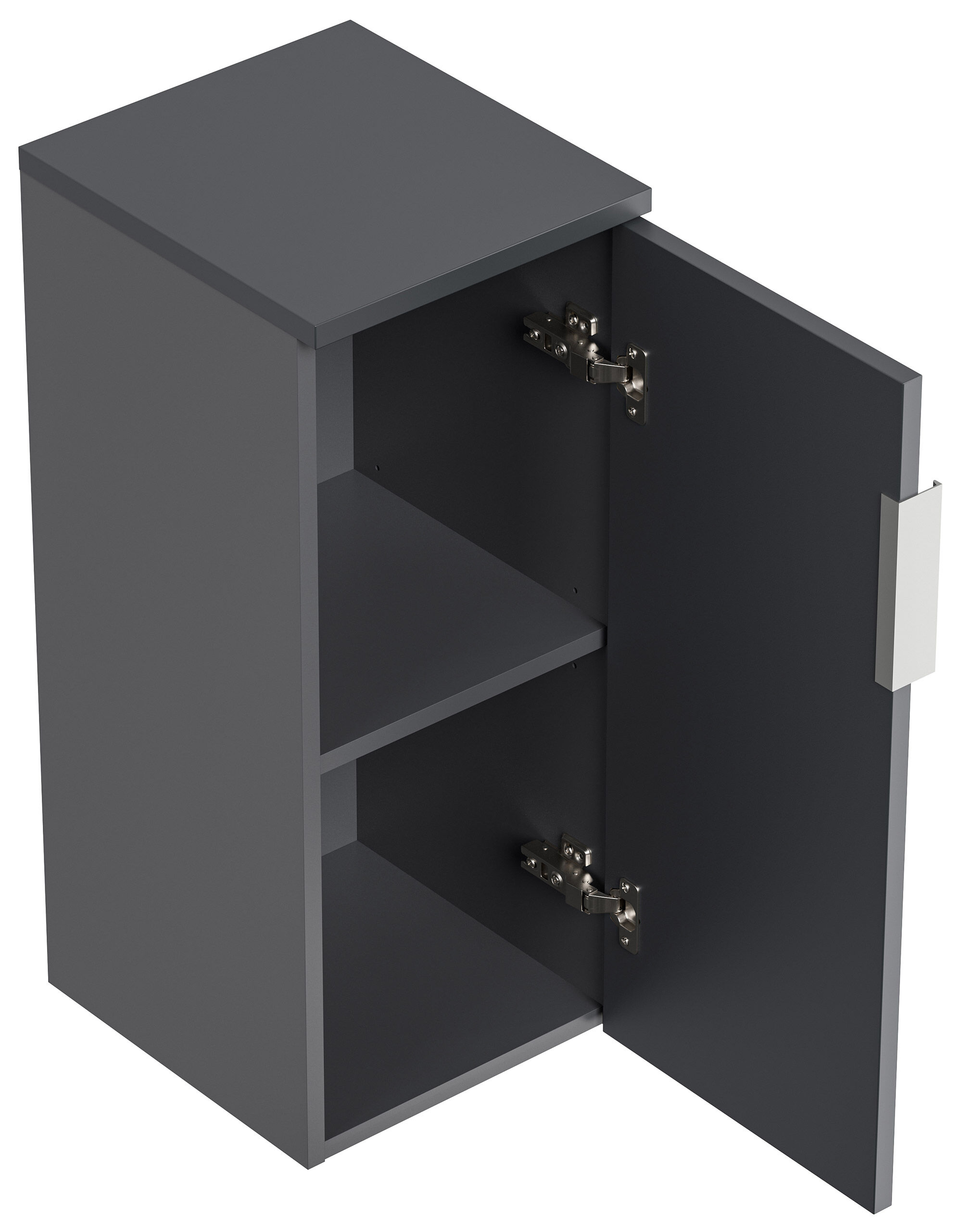 Badschrank 2er Set Vega zur Wandmontage Grafit ST / Grafit Matt