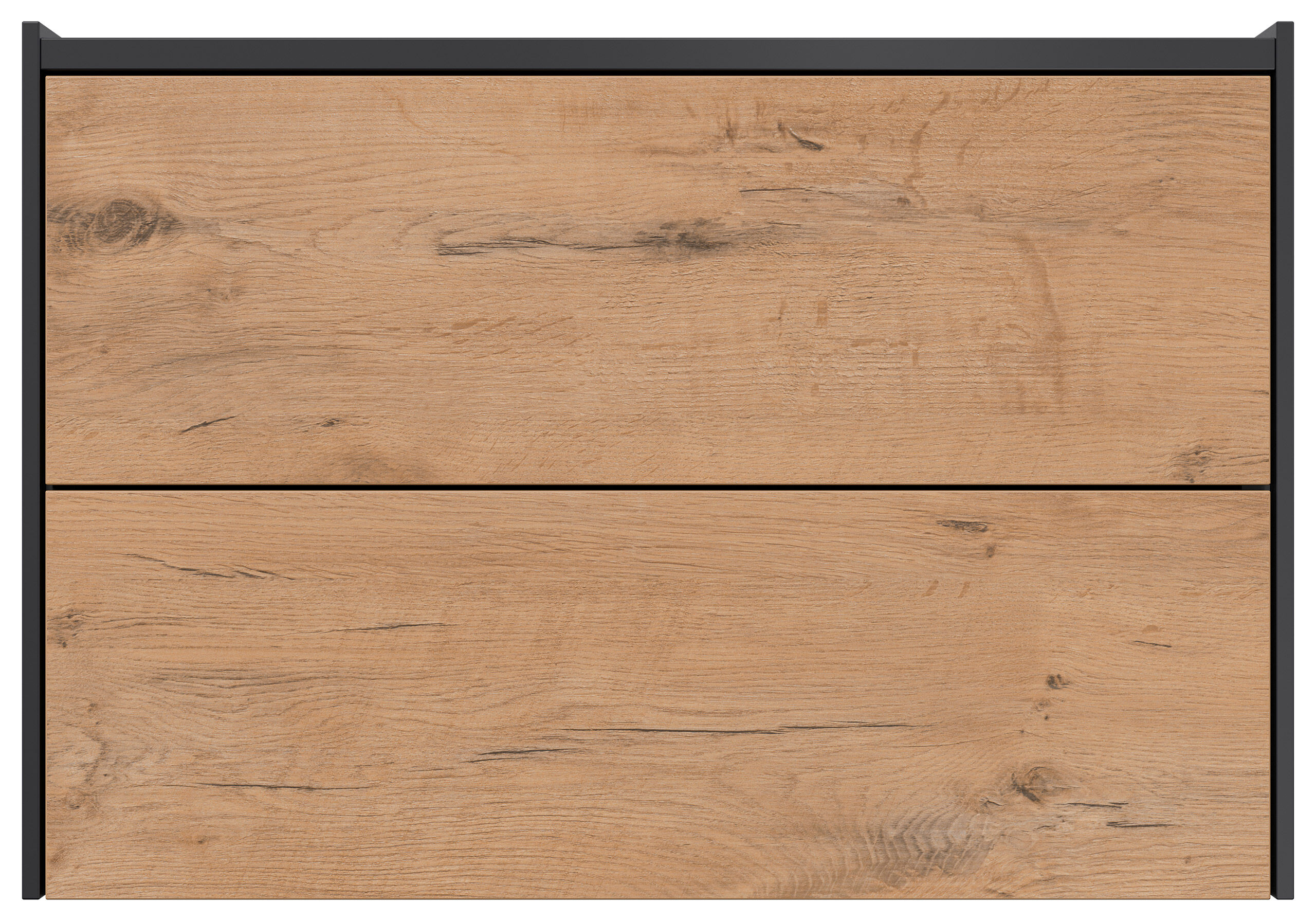 Design Nachttisch Kommode Somnia XL 70cm, 2 Pushauszüge Oak