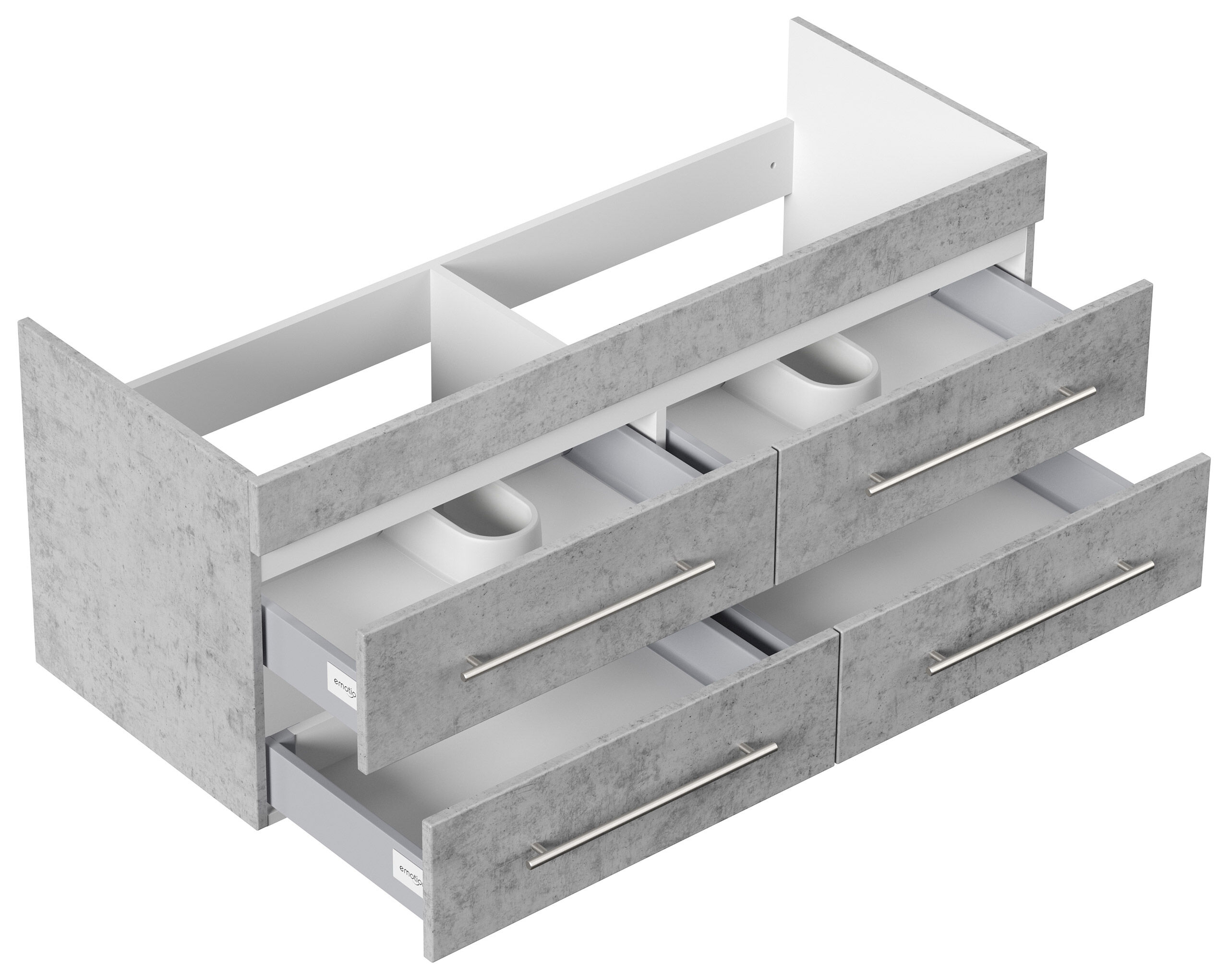 Unterschrank für Villeroy und Boch Venticello 130 cm Doppel B SoftClose beton