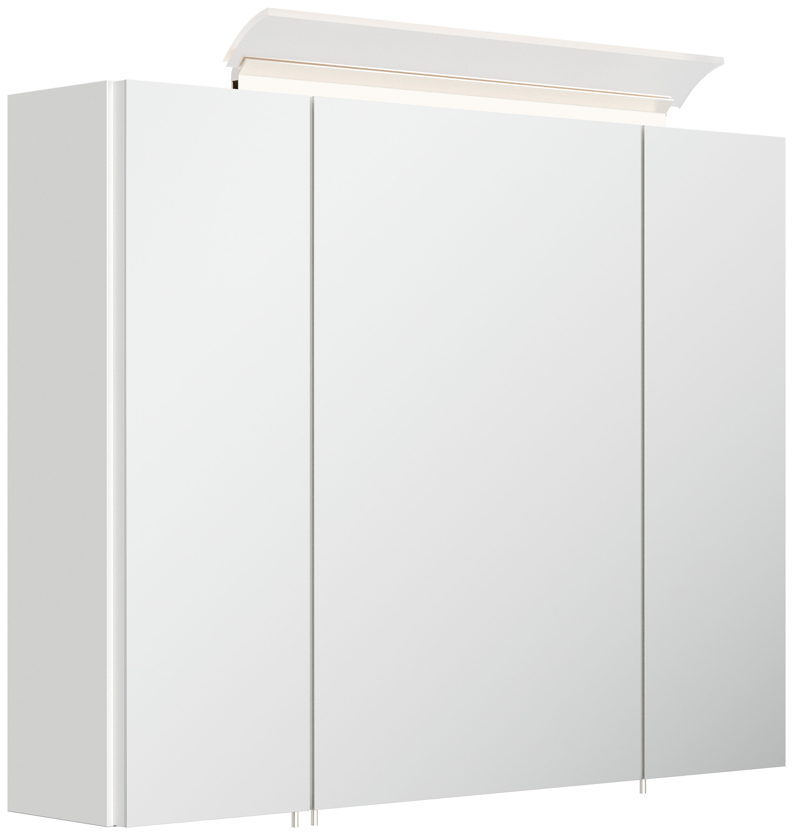 Badmöbel Set Firenze 80 3tlg. Spiegelschrank & Seitenschrank weiß hochglanz