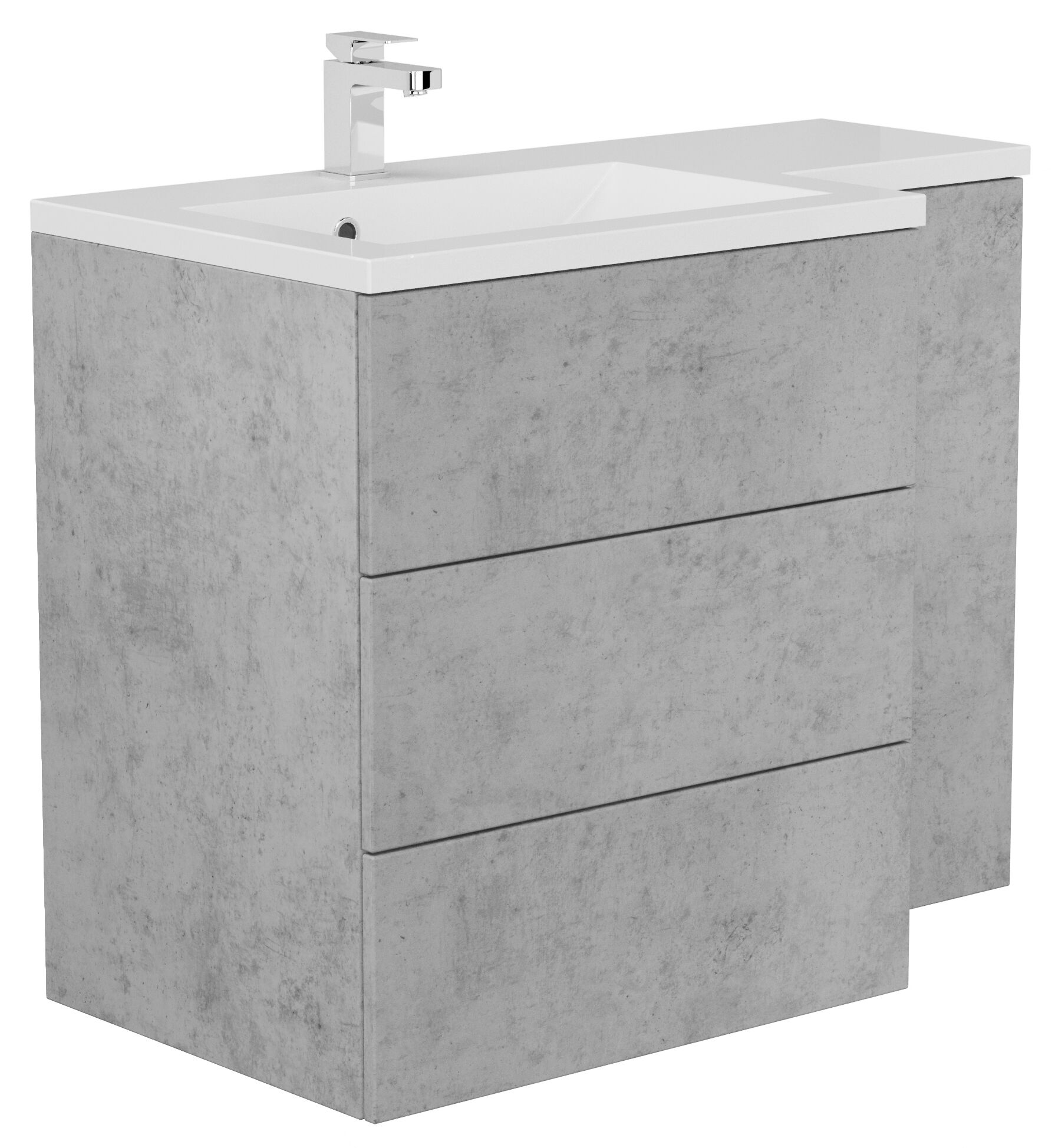 Badblock ELISA rechts SoftClose weiss hochglanz