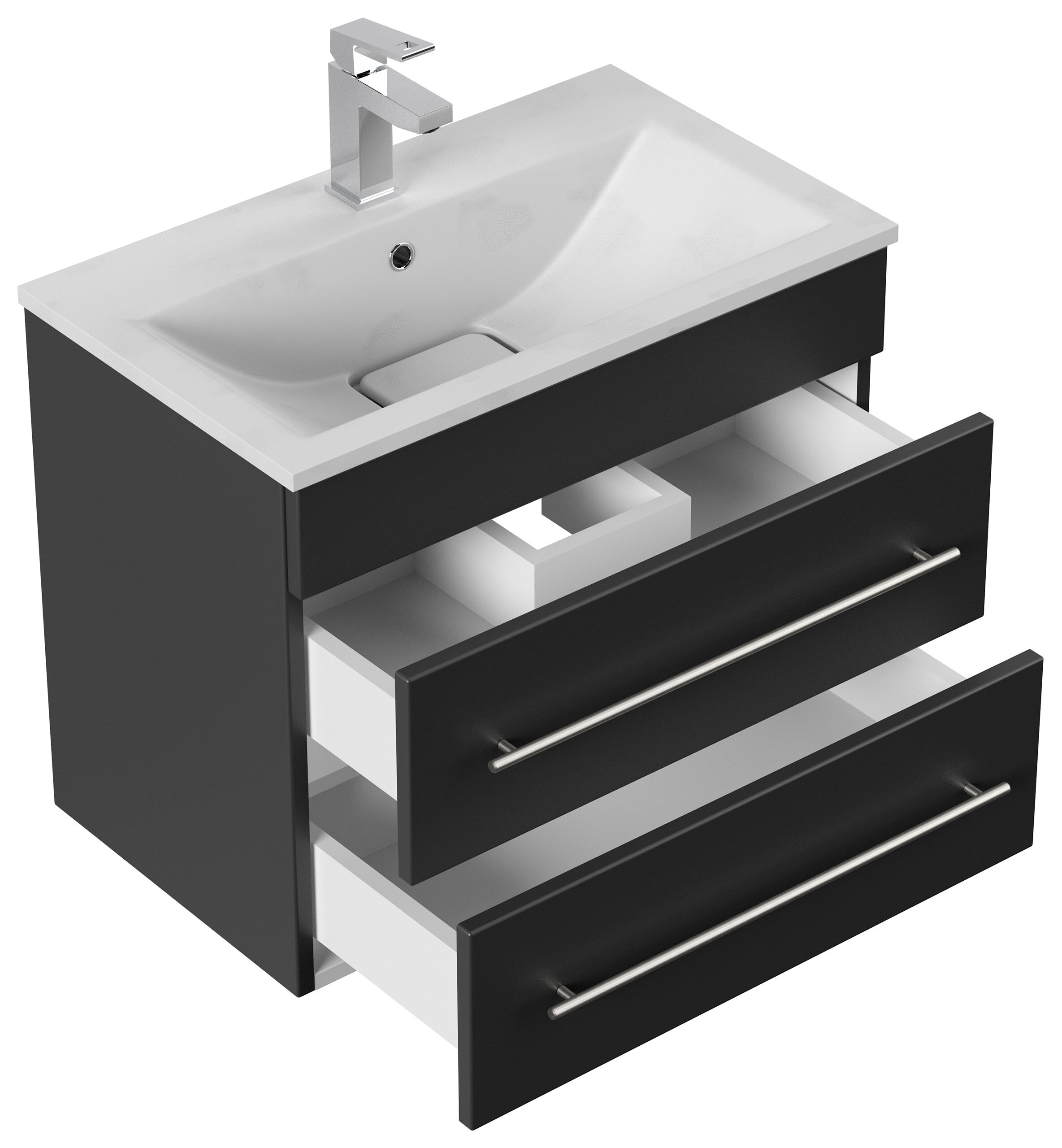 Badmöbel Dunit 600 SlimLine SoftClose schwarz
