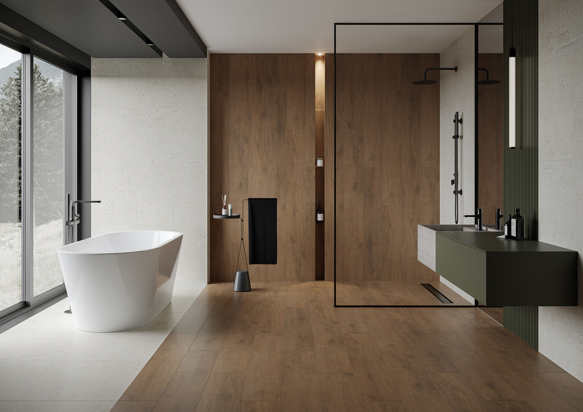 Bodenfliesen Grand Wood 20x120 cm natursand