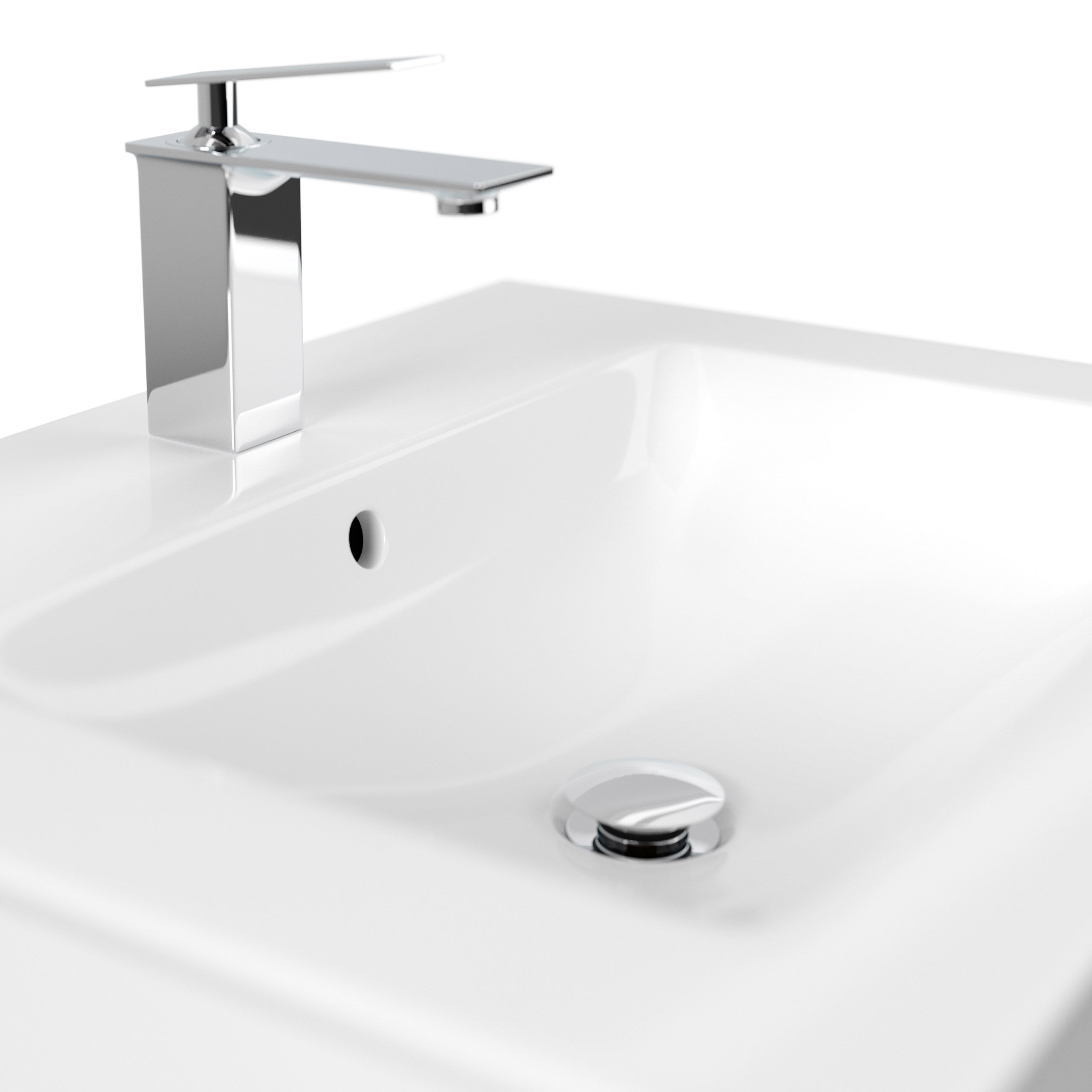 Badmöbel mit Villeroy & Boch Venticello Waschbecken 65 cm weiss hochglanz