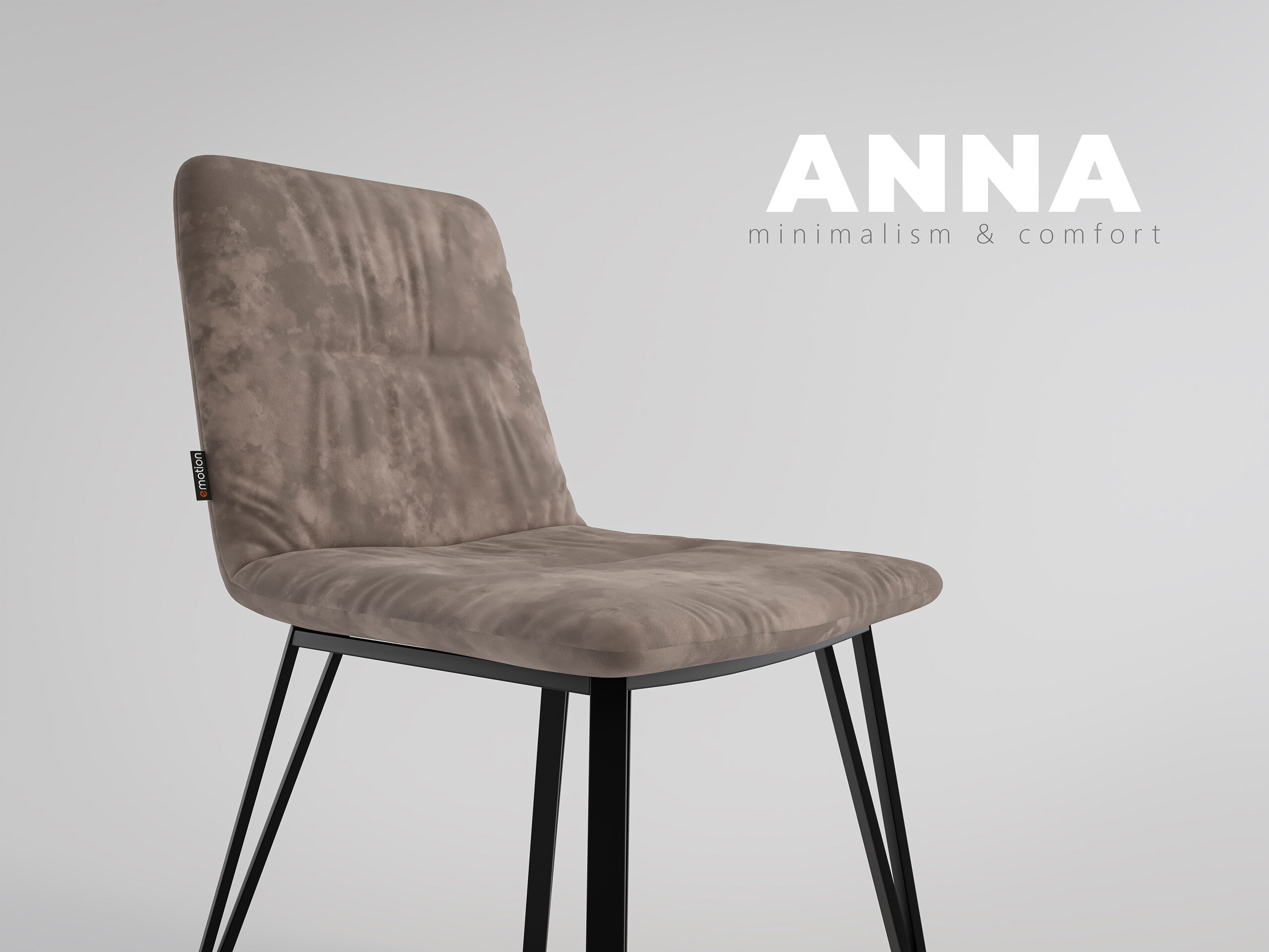 2er Set Esszimmerstuhl Design Küchenstuhl Anna Kunstleder hellgrau Metallbeine