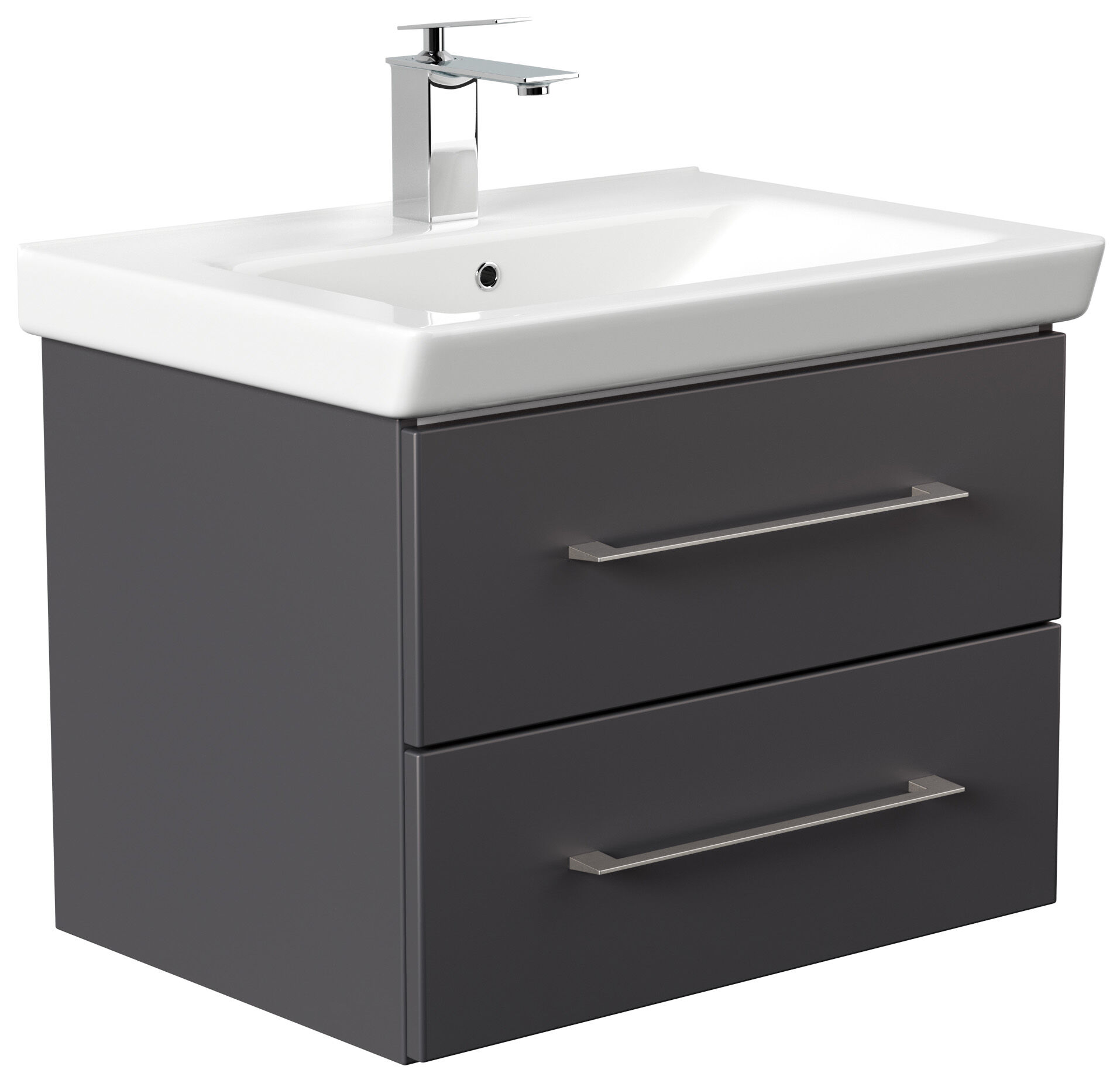 Badmöbel City  65cm mit V&B Subway 2.0 Waschbecken SoftClose eiche hell