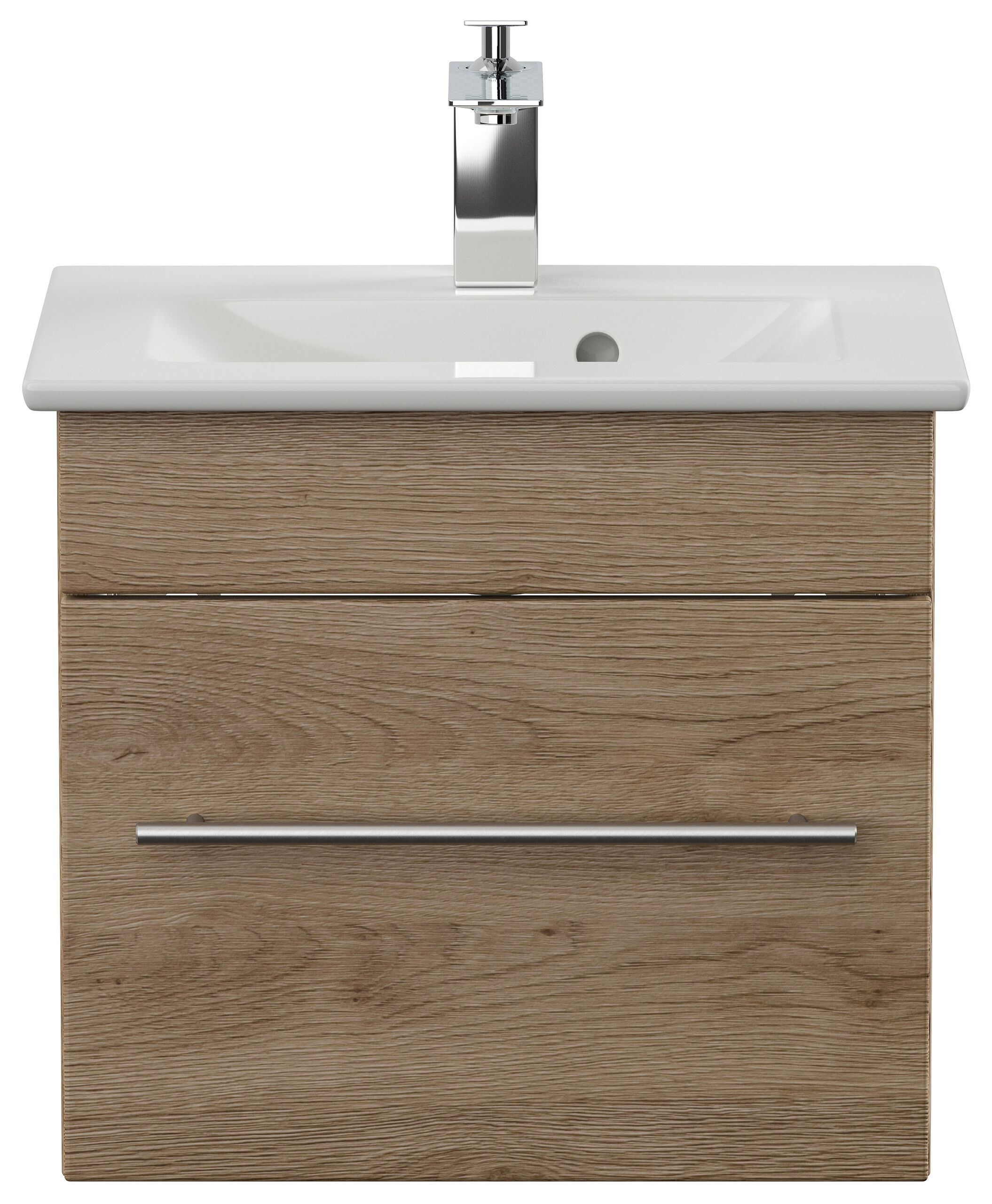 Badmöbel mit Villeroy & Boch Venticello Waschbecken 50 cm eiche hell