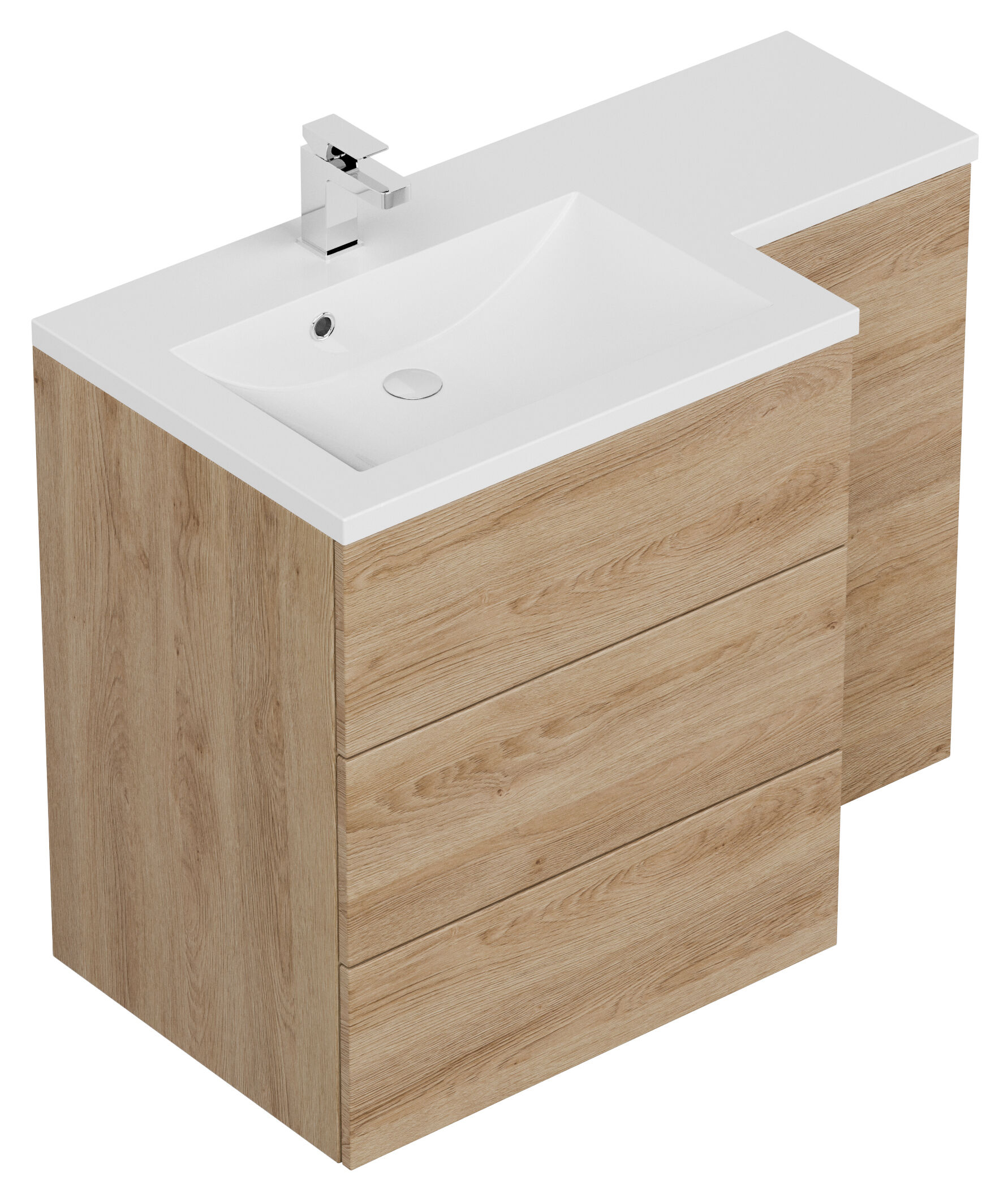 Badblock ELISA rechts SoftClose weiss hochglanz