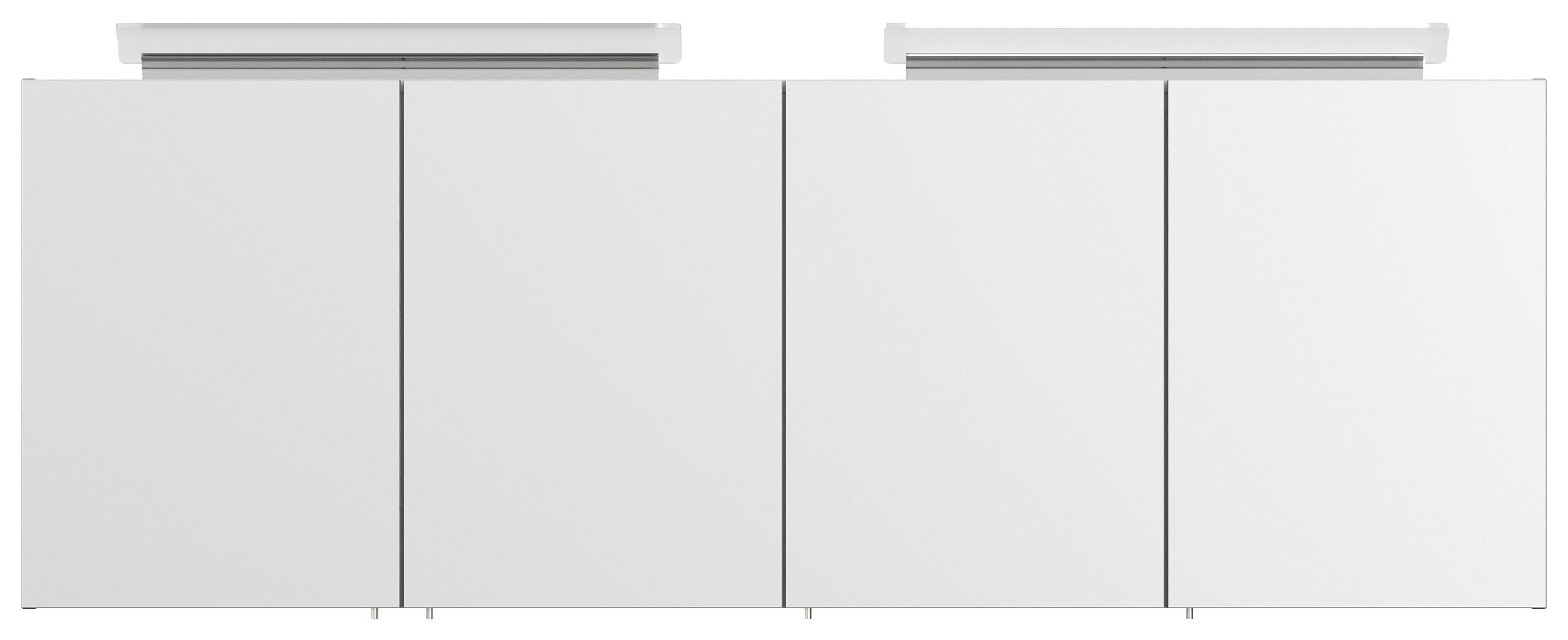 Spiegelschrank 180cm mit Acryl-Lampe und Glasböden Beton