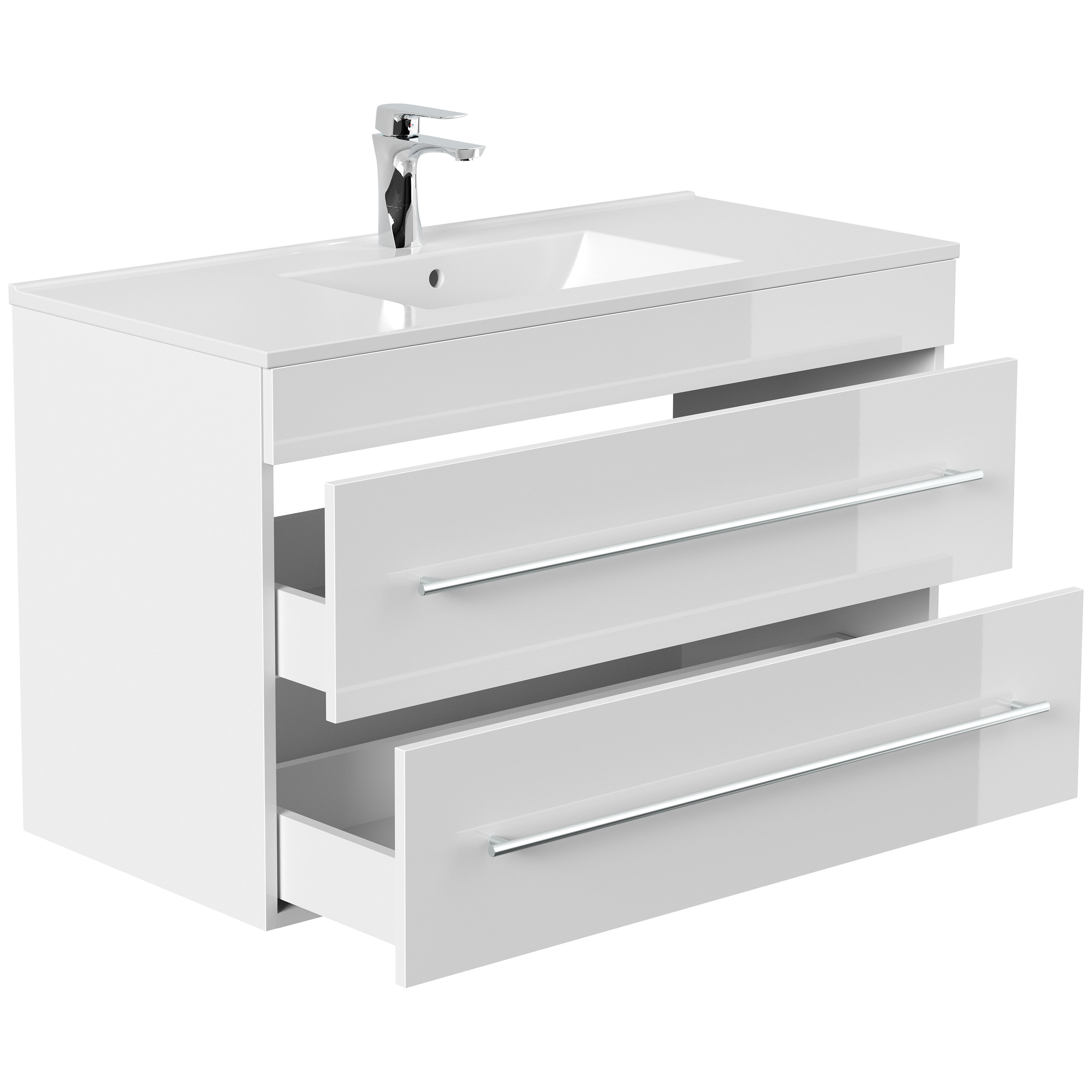 Badmöbel Infinity 1000 SoftClose weiss hochglanz