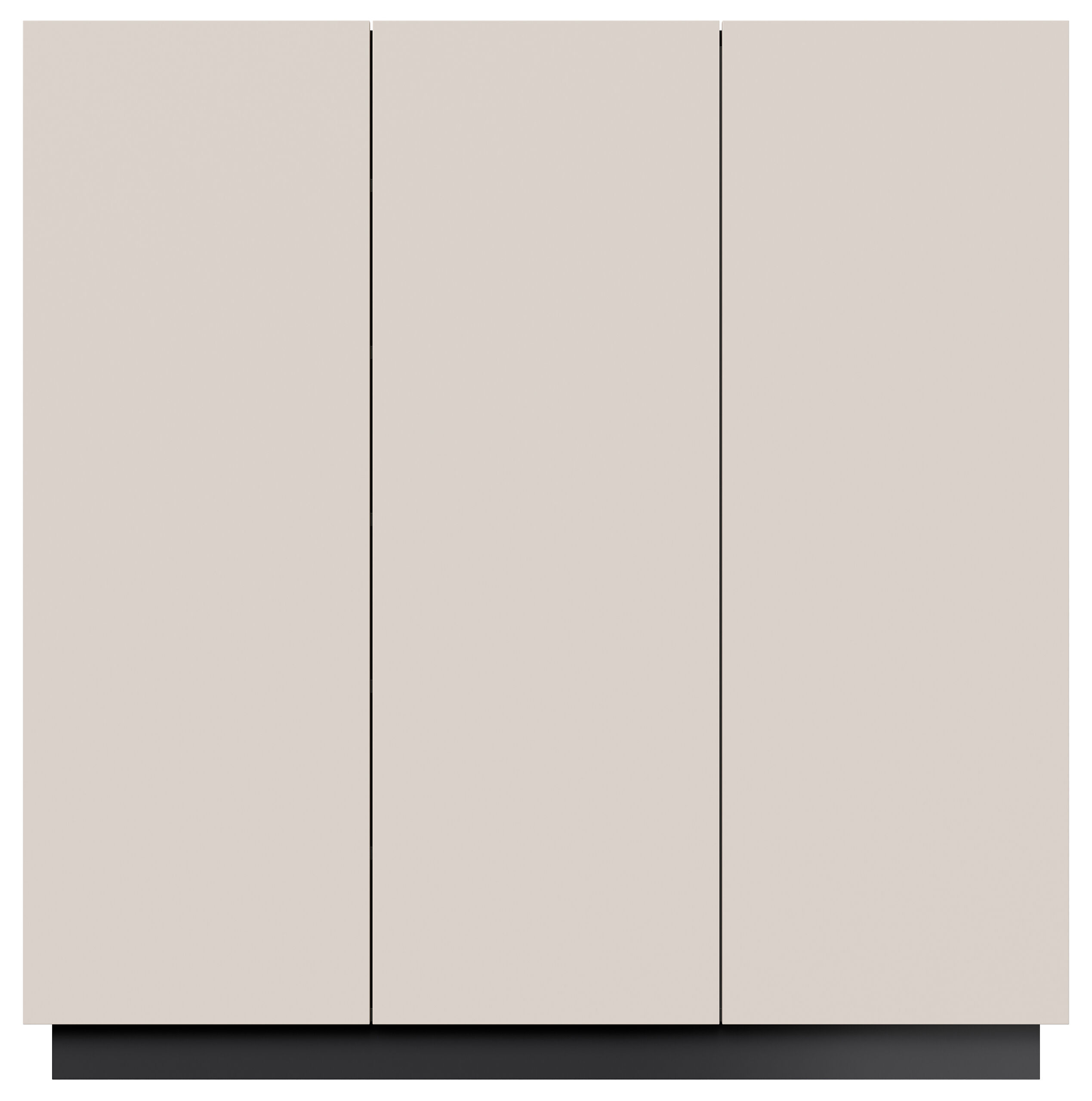 Raumwunder Sideboard Kommode Galaxy L 3 Türen flexible Böden Creme Grafit