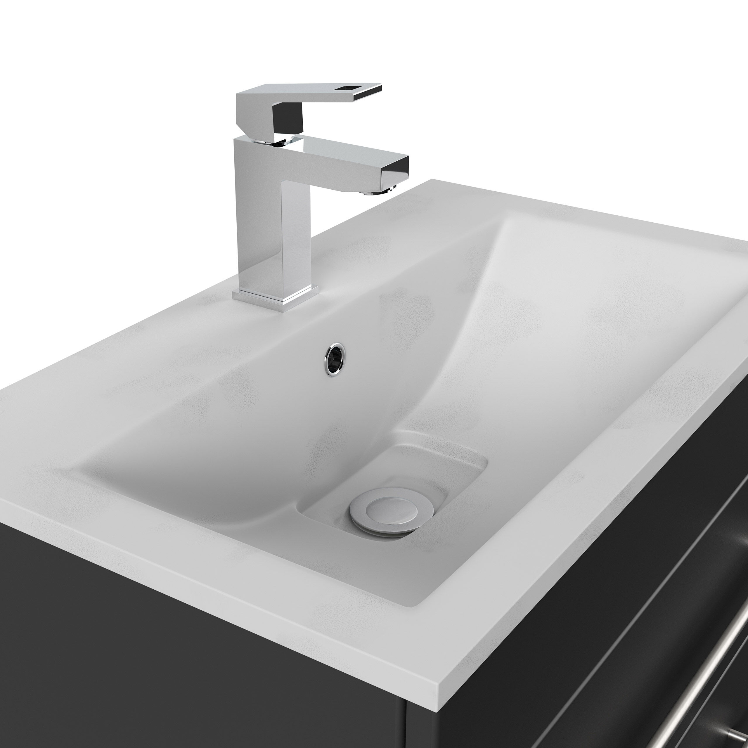 Badmöbel Dunit 600 SlimLine SoftClose schwarz