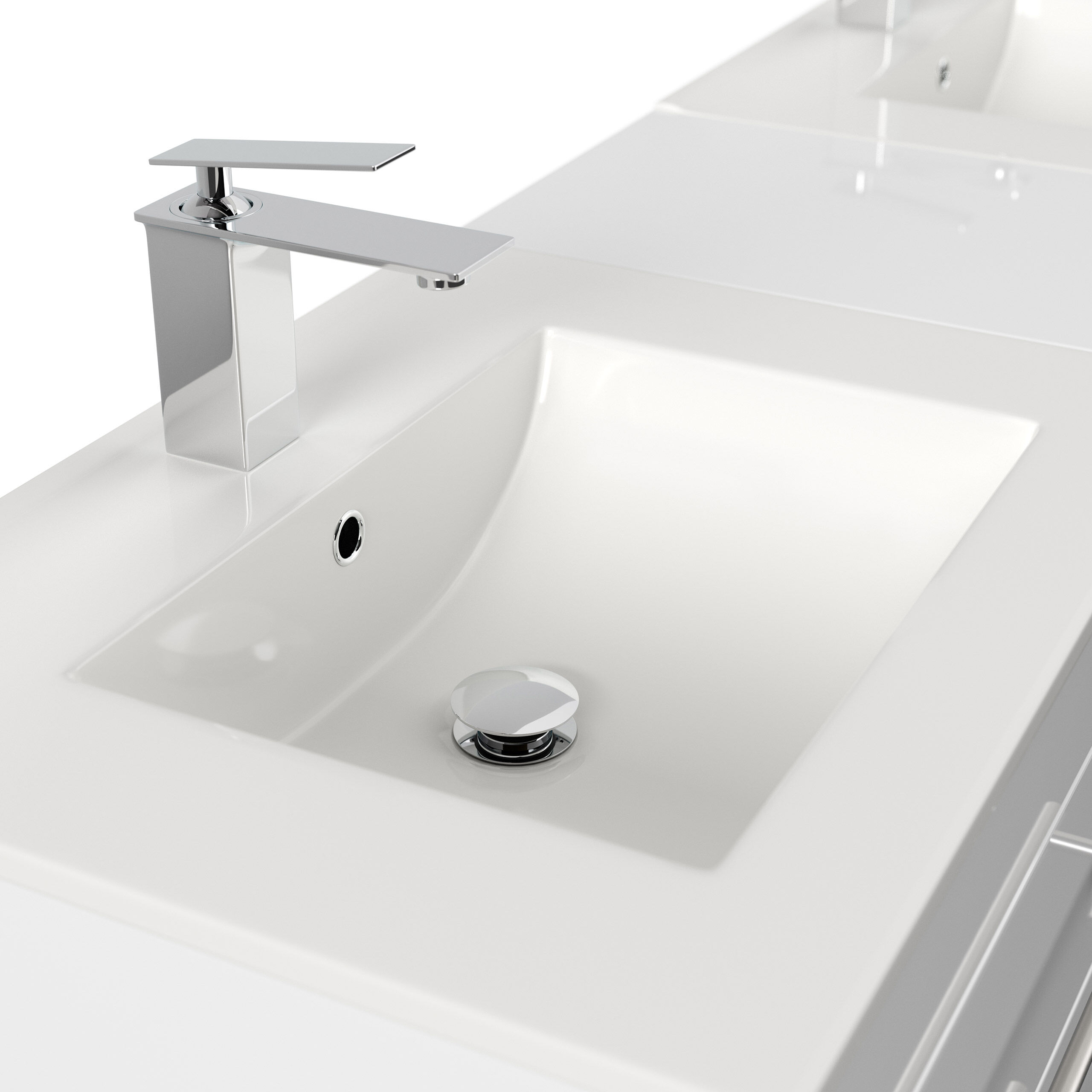 Badmöbel Roma XL SoftClose weiss hochglanz