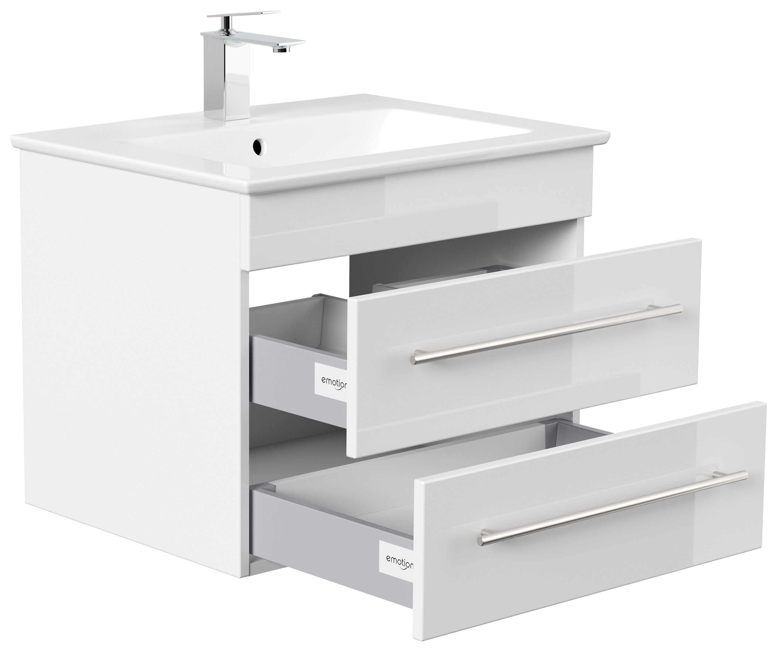 Badmöbel mit Villeroy & Boch Venticello Waschbecken 65 cm weiss hochglanz