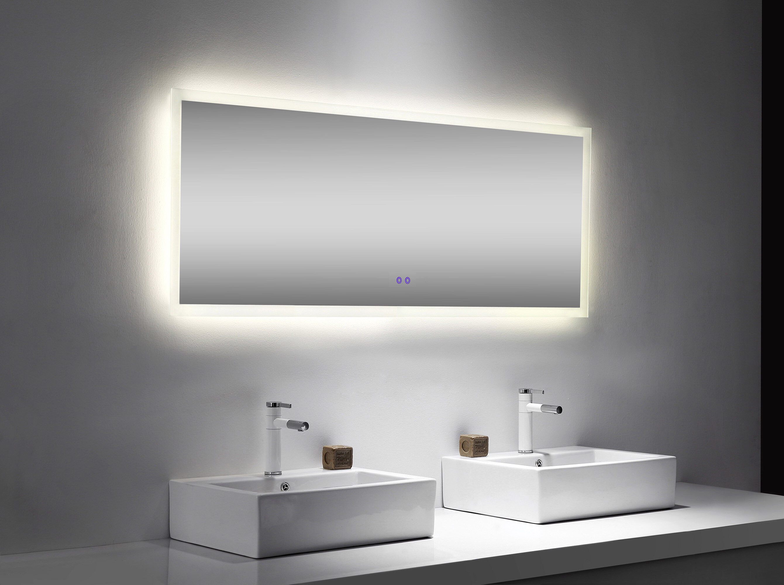 Badmöbelset Colossos160 2-teilig LED Spiegel eiche gold
