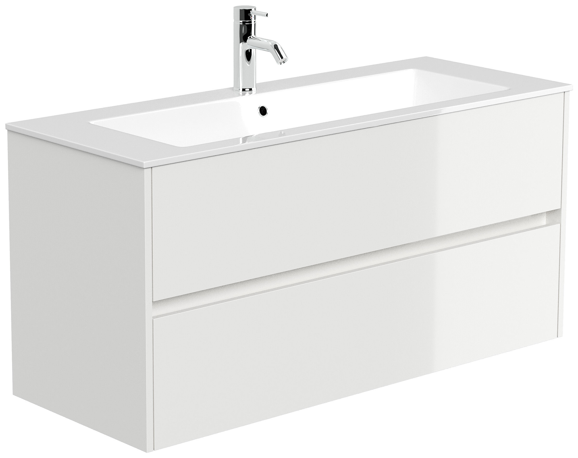 Badmöbel Taifun & Waschtisch 120 cm 2 Greif SoftClose Auszüge weiß Hgl