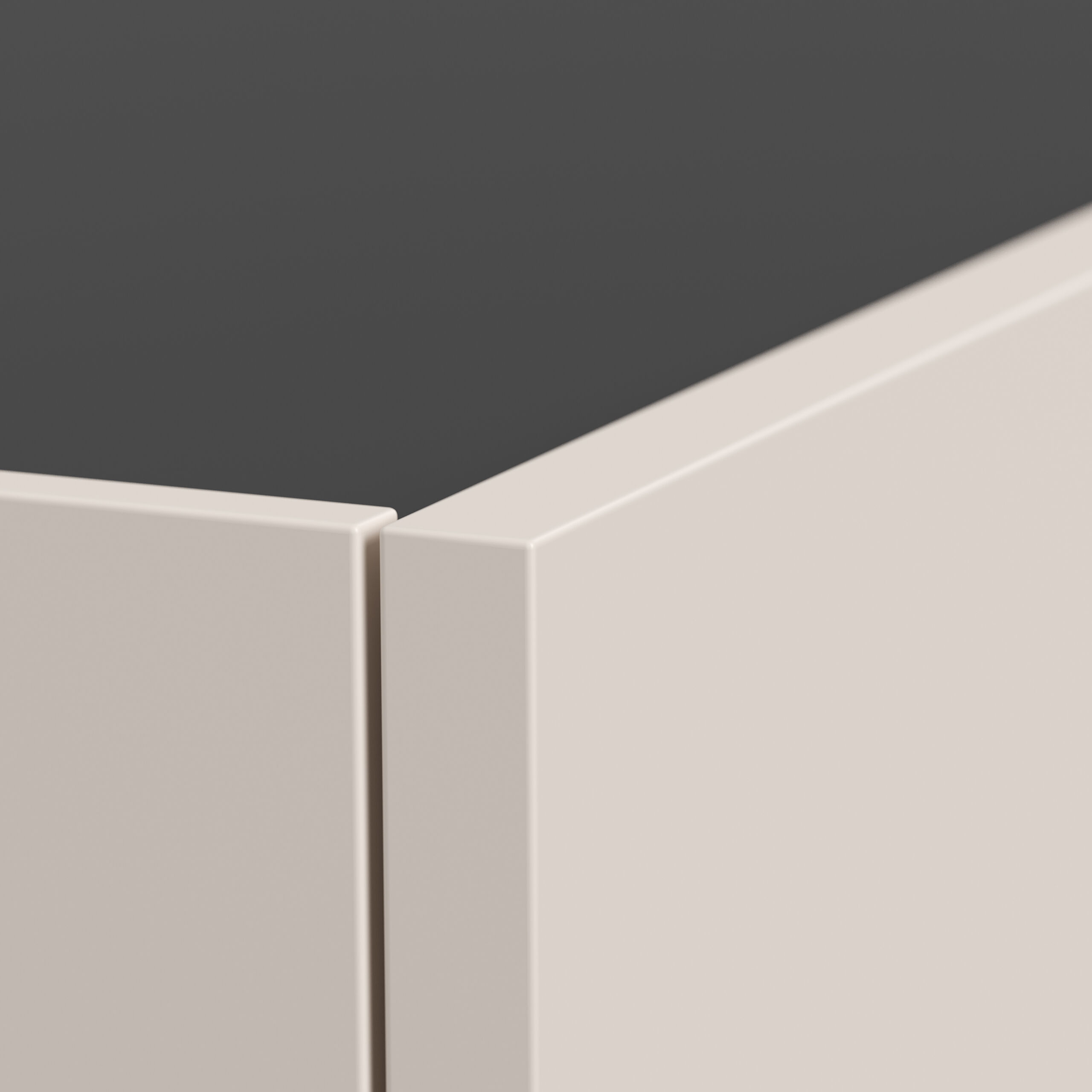 Raumwunder Sideboard Kommode Galaxy L 3 Türen flexible Böden Creme Grafit