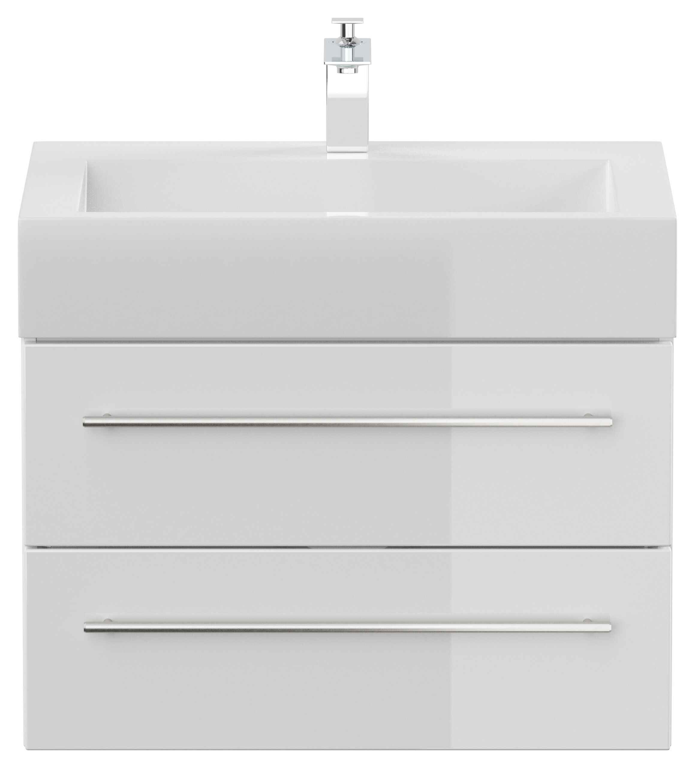 Badmöbel Design 700 weiss hochglanz