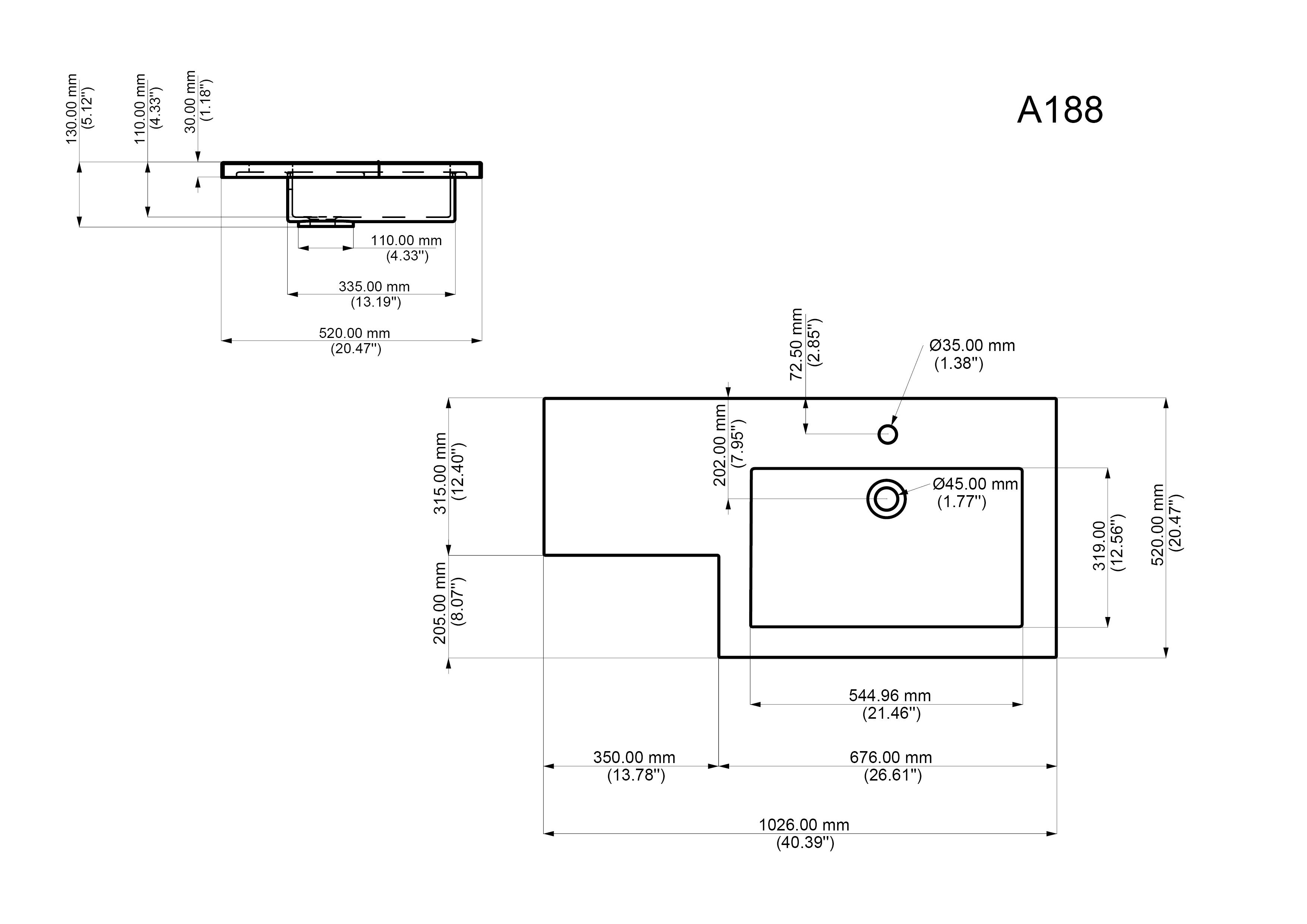 Badblock Adelia links inkl. LED-Spiegelschrank SoftClose beton