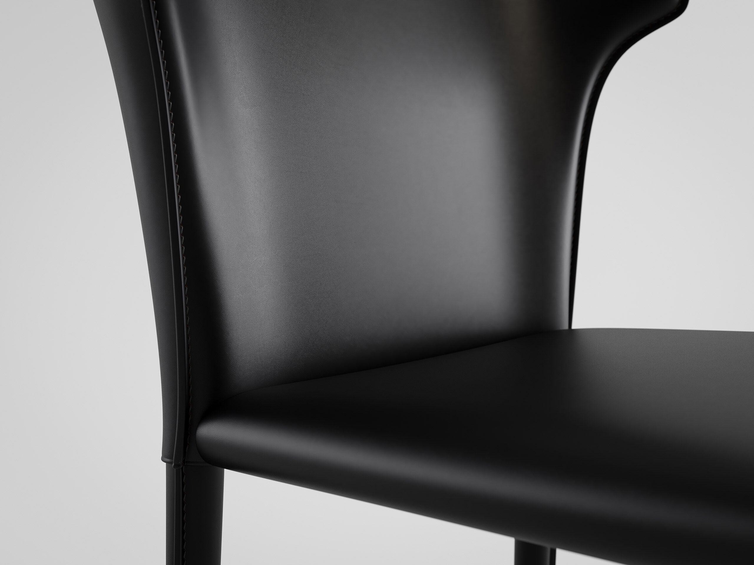 2er Set Esszimmerstuhl Design Küchenstuhl Vince Kunstleder creme Metallbeine