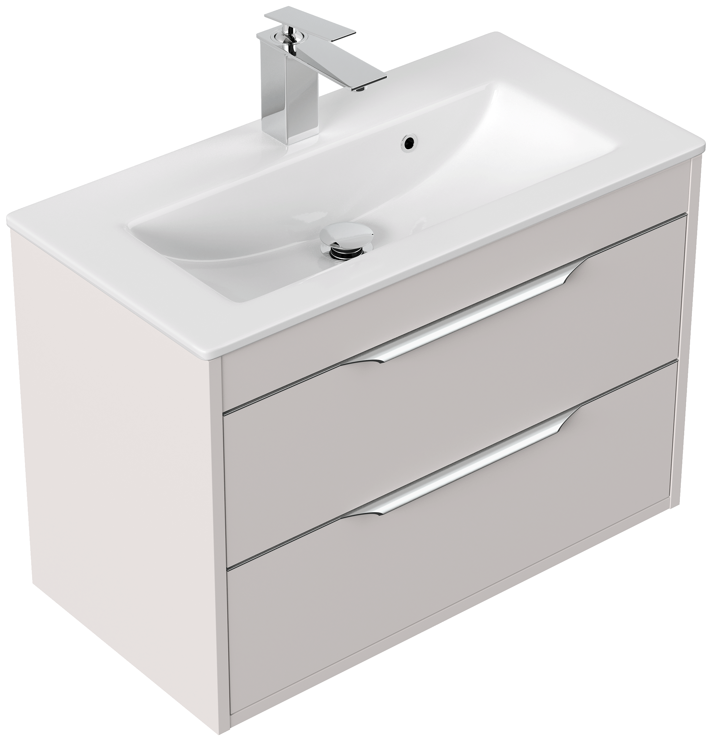 Badmöbel Elements 80 Slimline SoftClose kaschmir