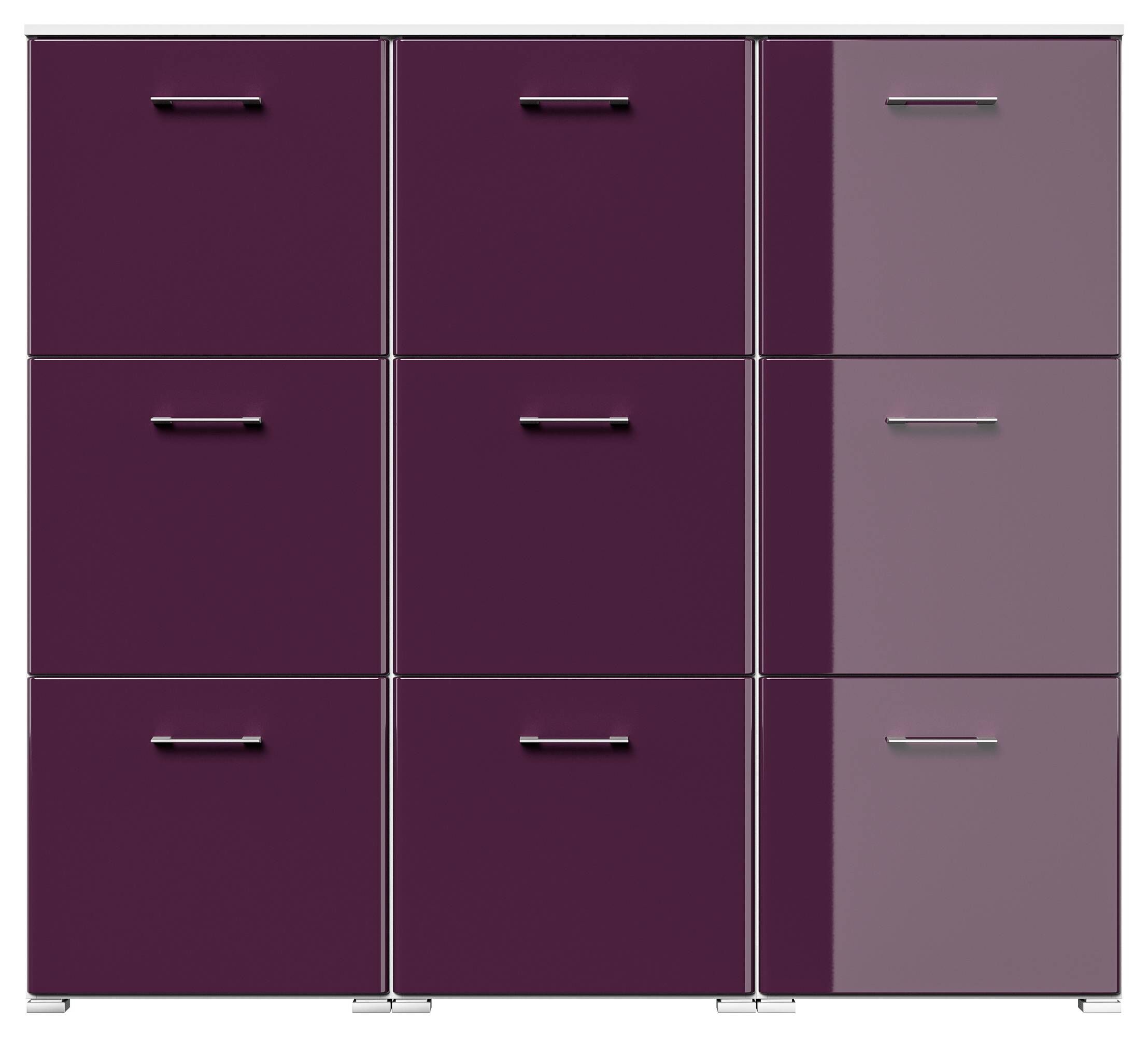 Schuhschrank XL Emotion 9 Klappen 36 Paar 157x141 cm Weiss-Weiss Hgl