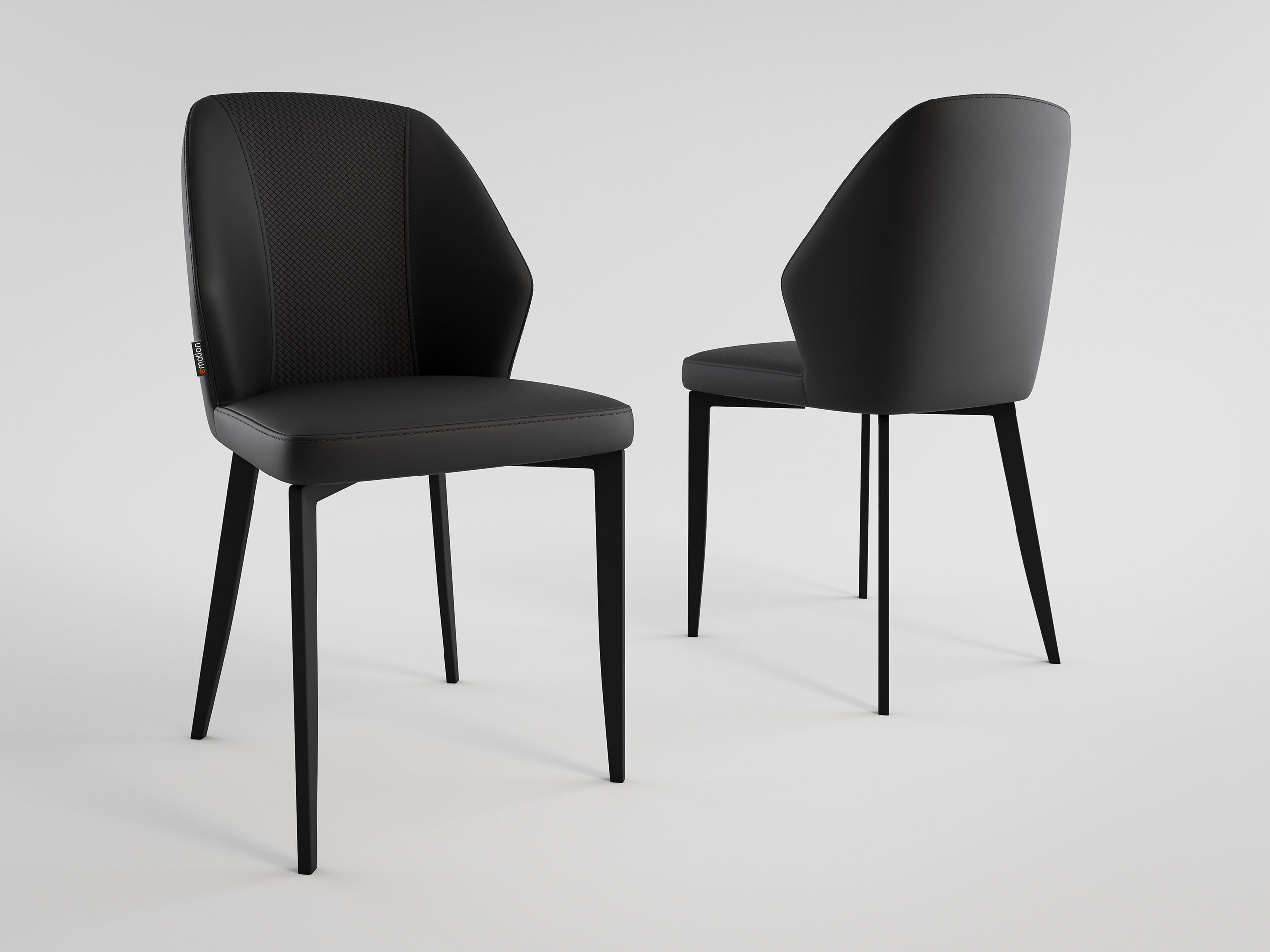 Esstisch Set FLORINT 180 schwarze Keramikplatte mit 6 Stühlen Kunstleder