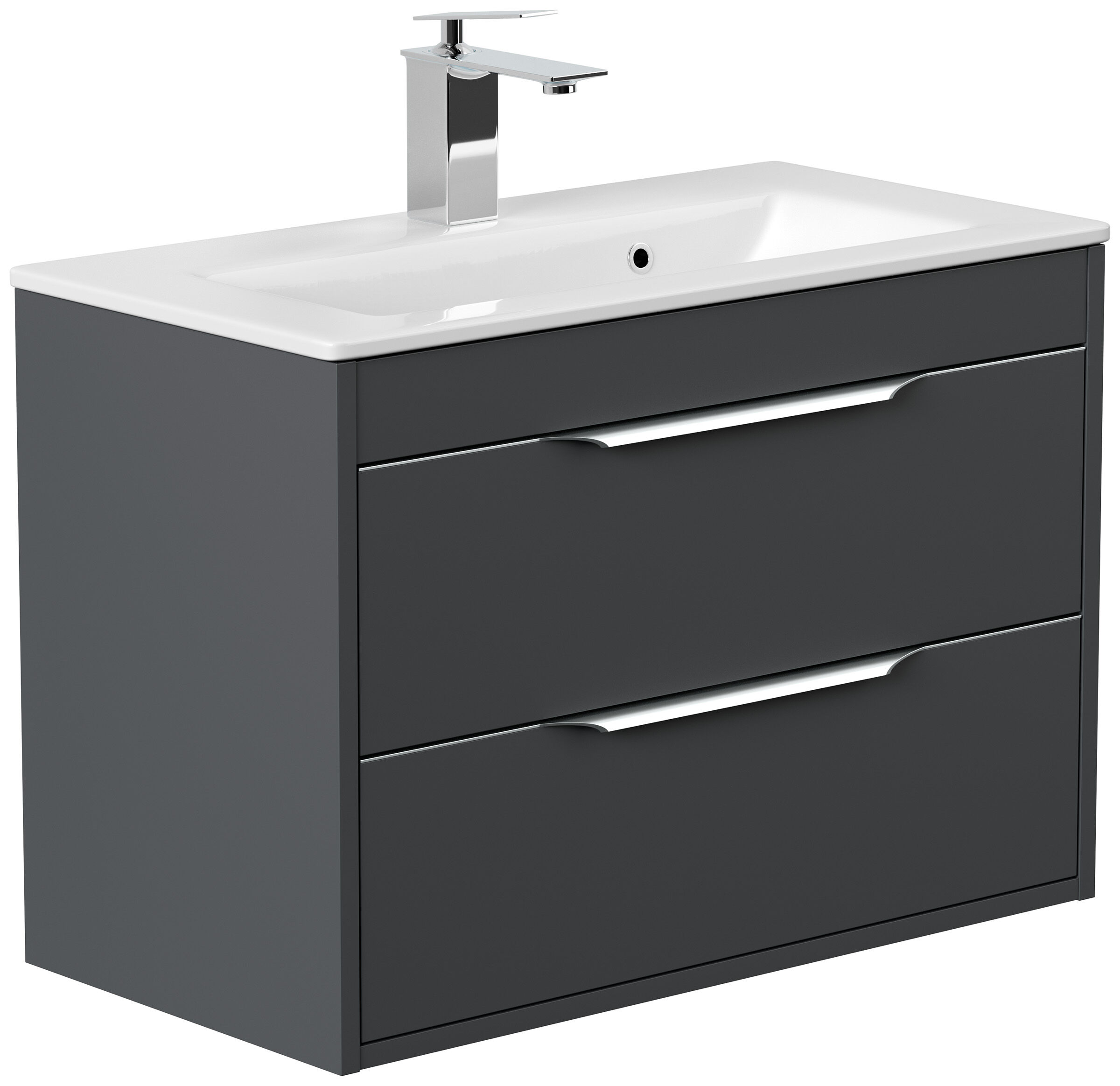 Badmöbel Elements 80 Slimline SoftClose grafit