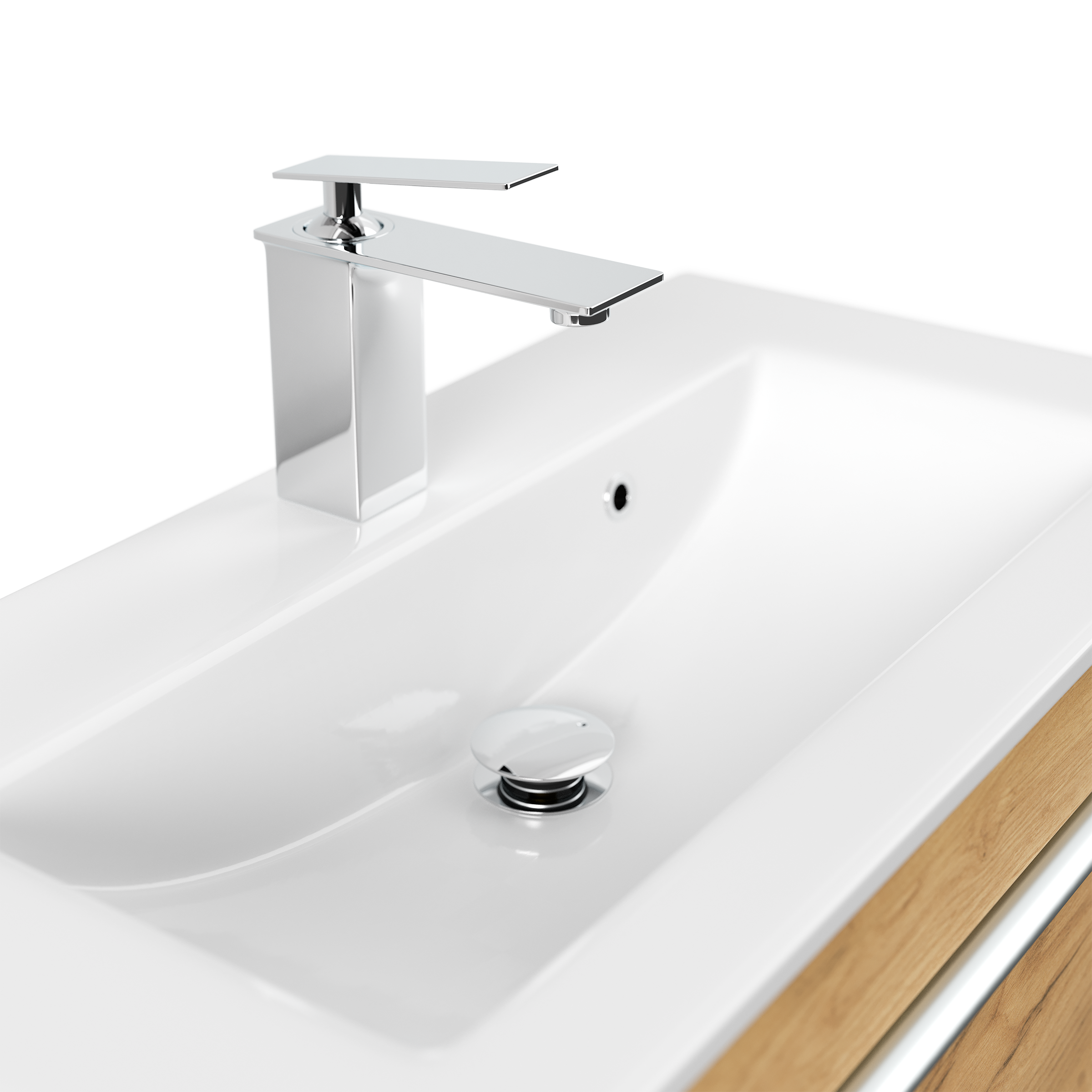 Badmöbel Elements 80 Slimline SoftClose eiche gold