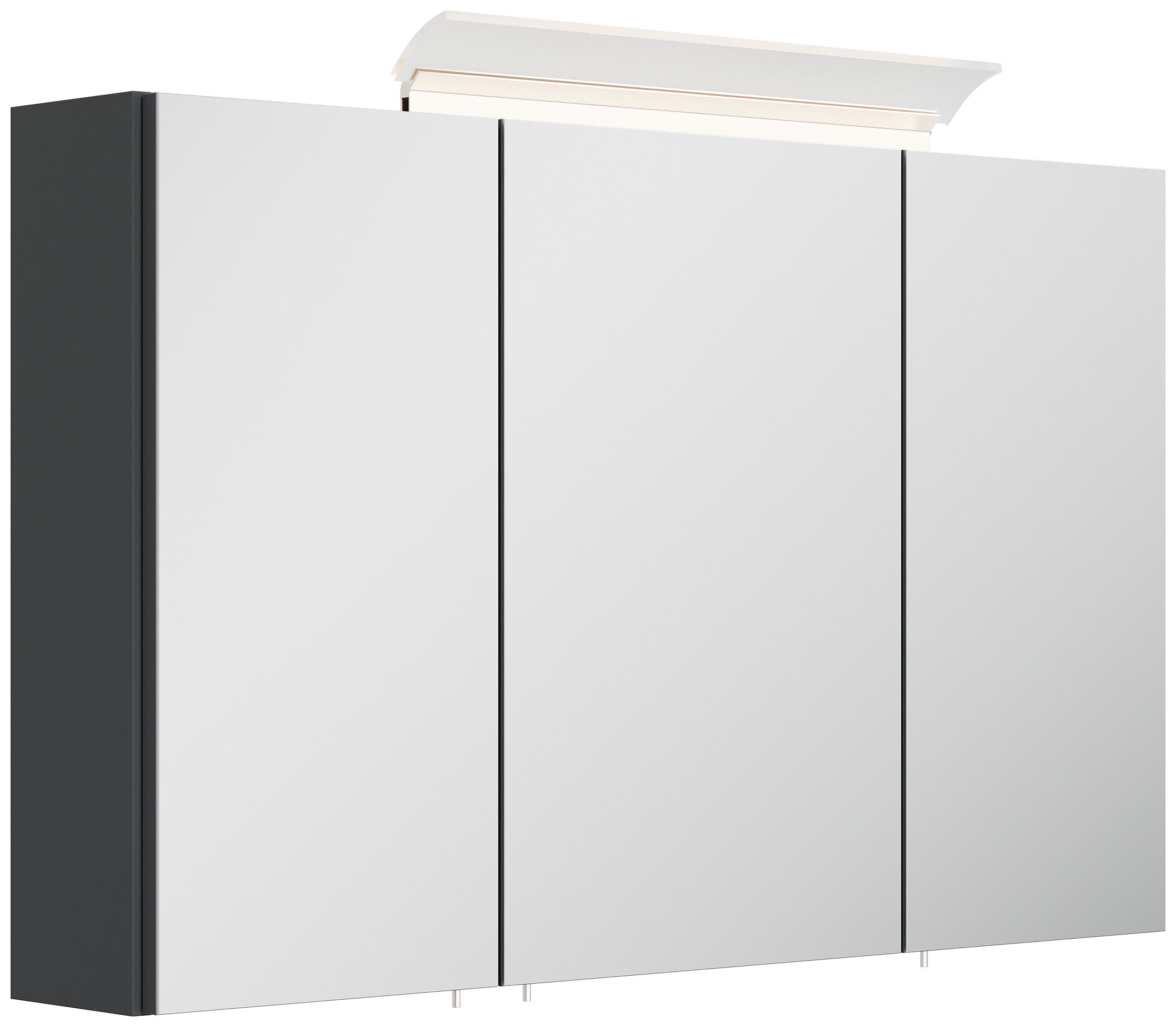 Badmöbel Set Firenze 100 3tlg. Spiegelschrank & Seitenschrank grafit