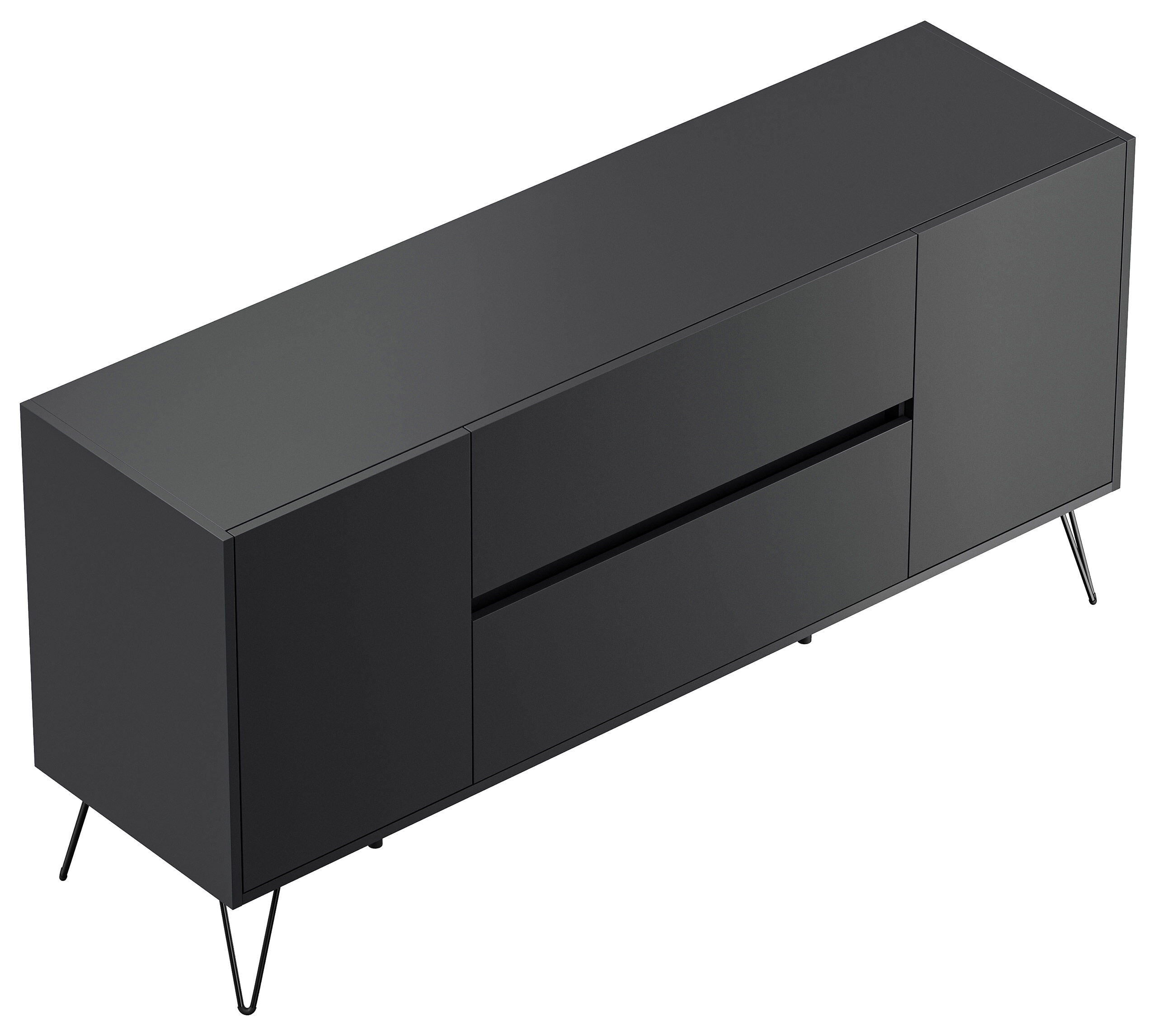 Sideboard Yako 155cm 2 SoftClose 2 Türen Grafit